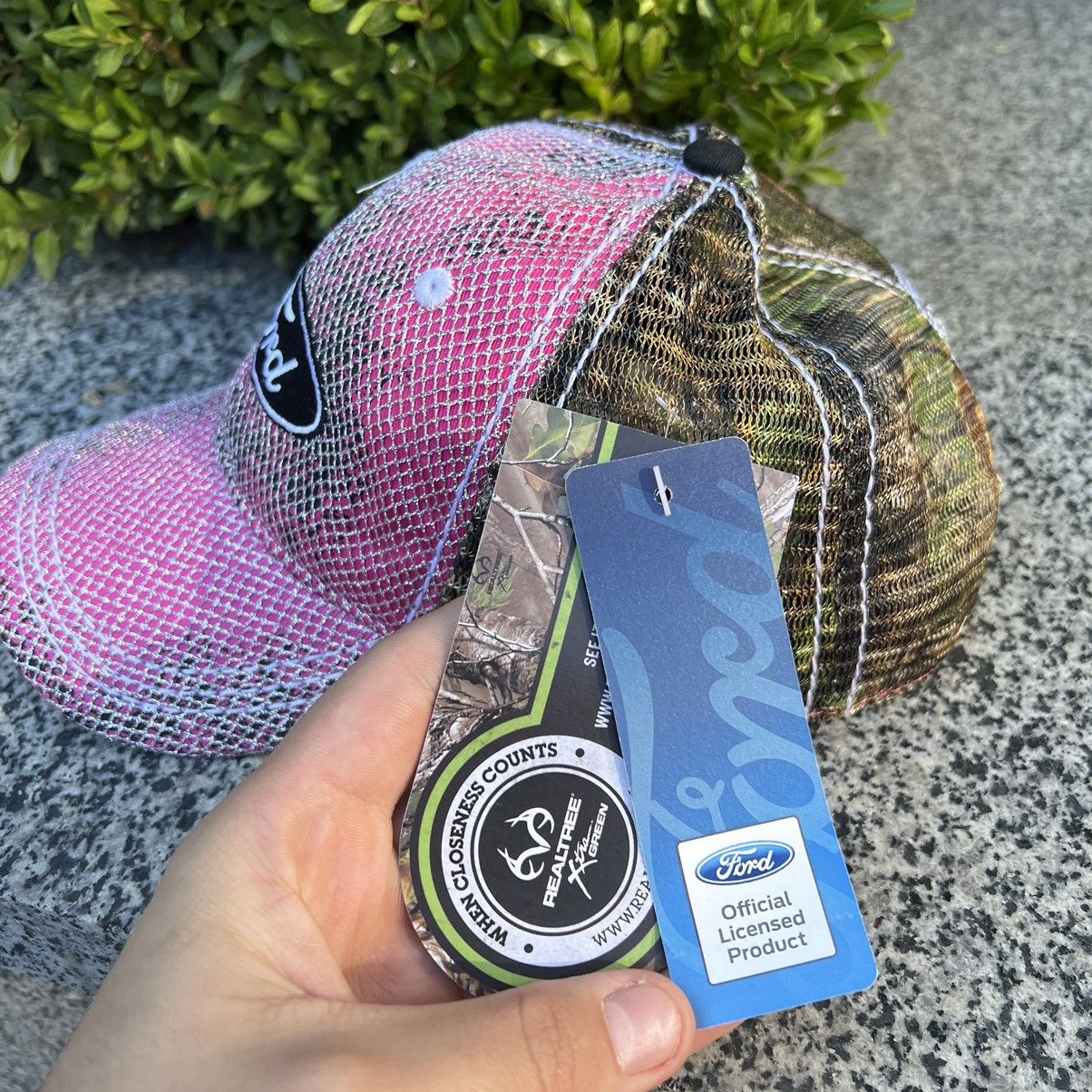 NASCAR Y2K Realtree Ford NASCAR Racing Pink Cap Hat Size ONE SIZE - 4 Thumbnail