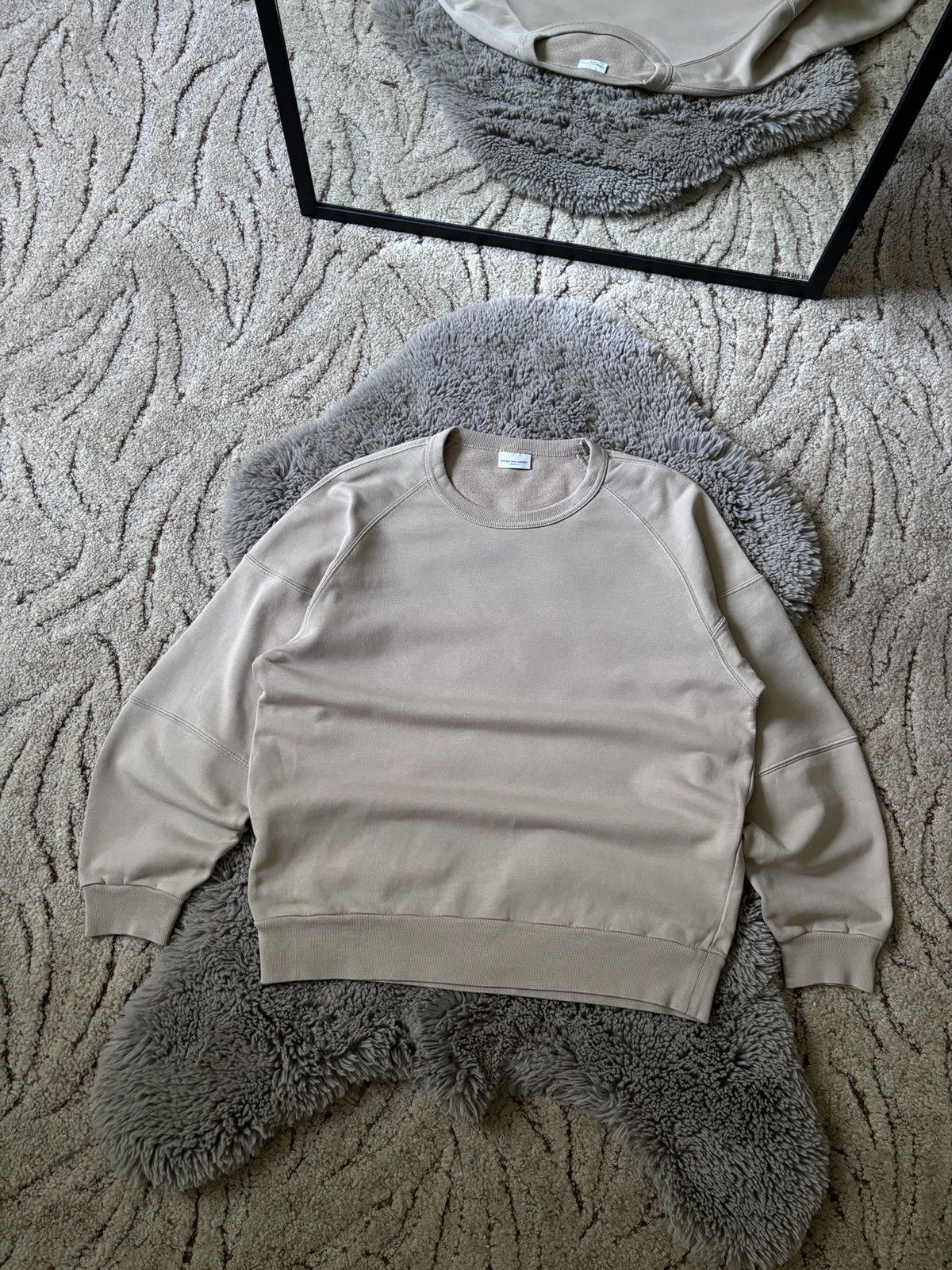 Dries Van Noten Dries Van Noten oversized beige cotton basic sweatshirt Size US M / EU 48-50 / 2 - 1 Thumbnail