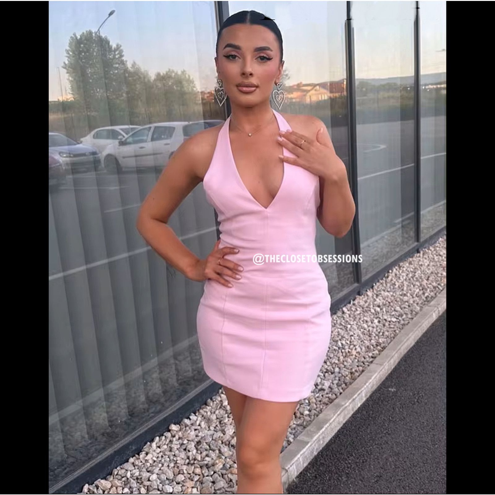Zara ZARA BLOGGER FAVE!!! women's Pink Fitted Short Dress NWT Size L / US 10 / IT 46 - 5 Thumbnail