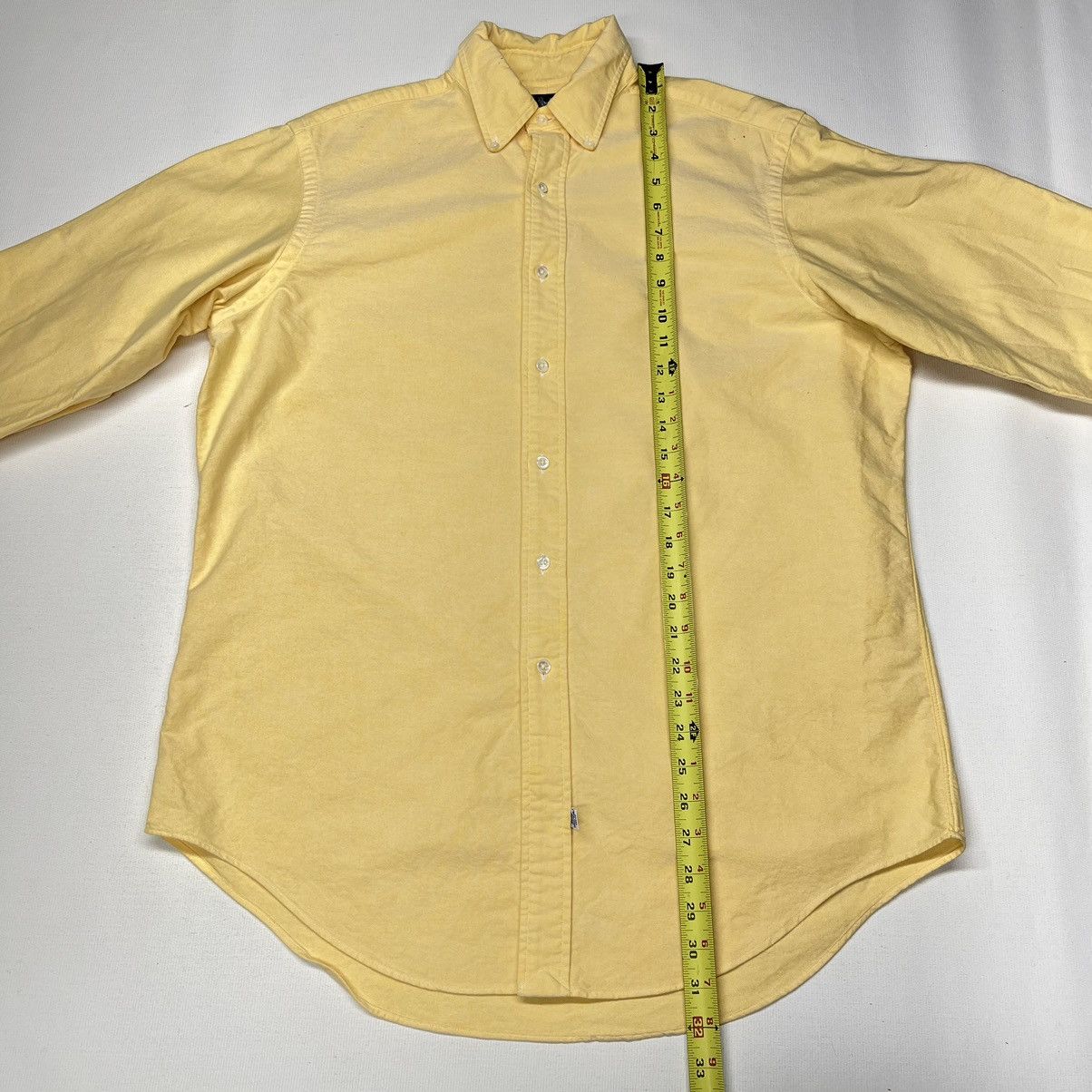 Polo Ralph Lauren Polo Ralph Lauren Button Down Shirt 16-33 Yellow Logo Oxford Size US M / EU 48-50 / 2 - 16 Thumbnail