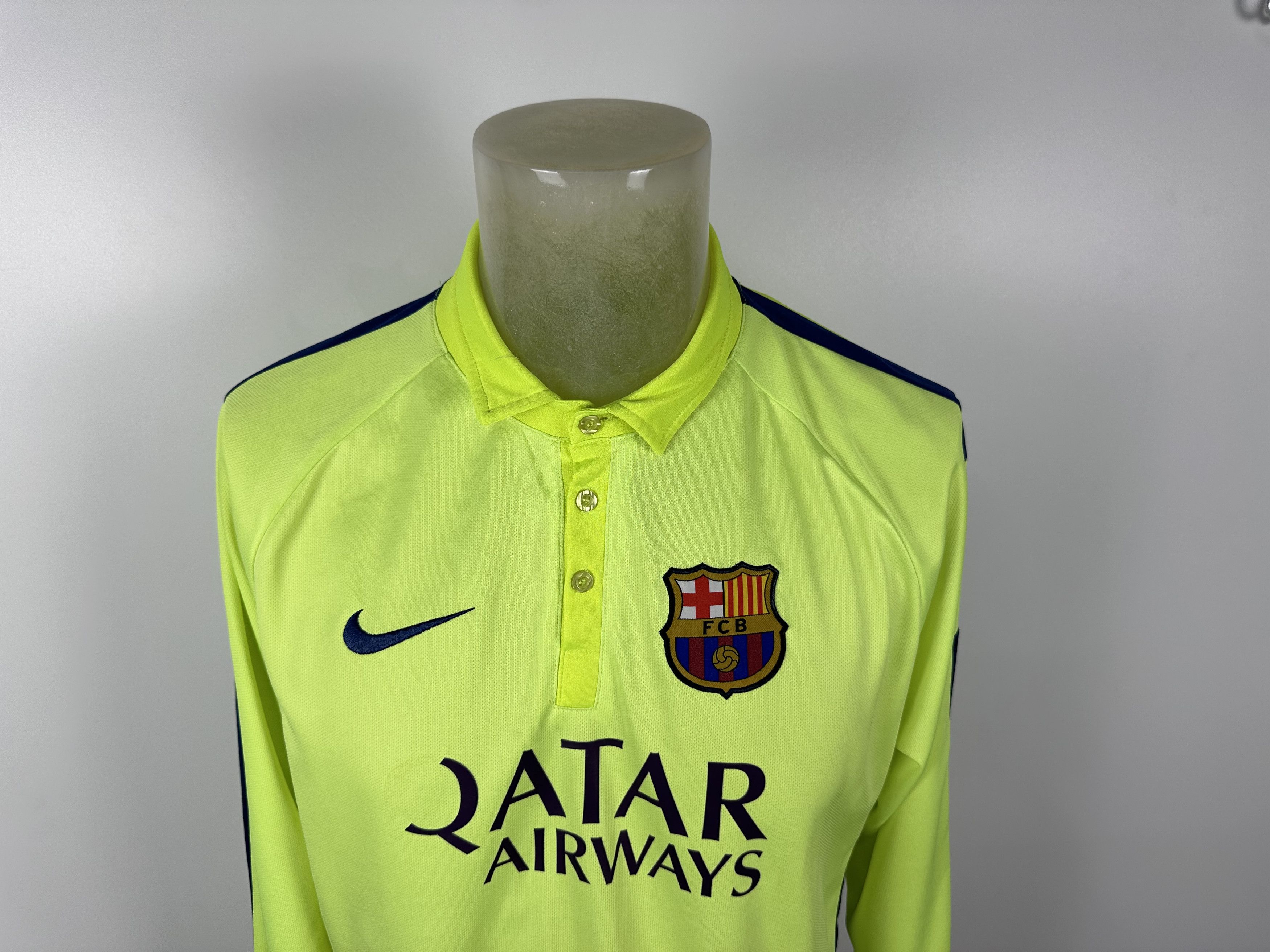 Nike BARCELONA 2014 FOOTBALL SHIRT SOCCER JERSEY LONG SLEEVE NIKE Size US XL / EU 56 / 4 - 2 Thumbnail