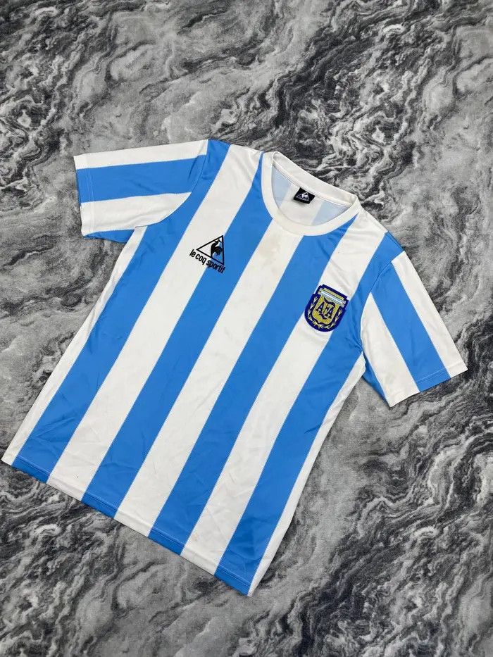 Vintage Argentina 1986 Diego Maradona Shirt Soccer Jersey Size US L / EU 52-54 / 3 - 1 Thumbnail