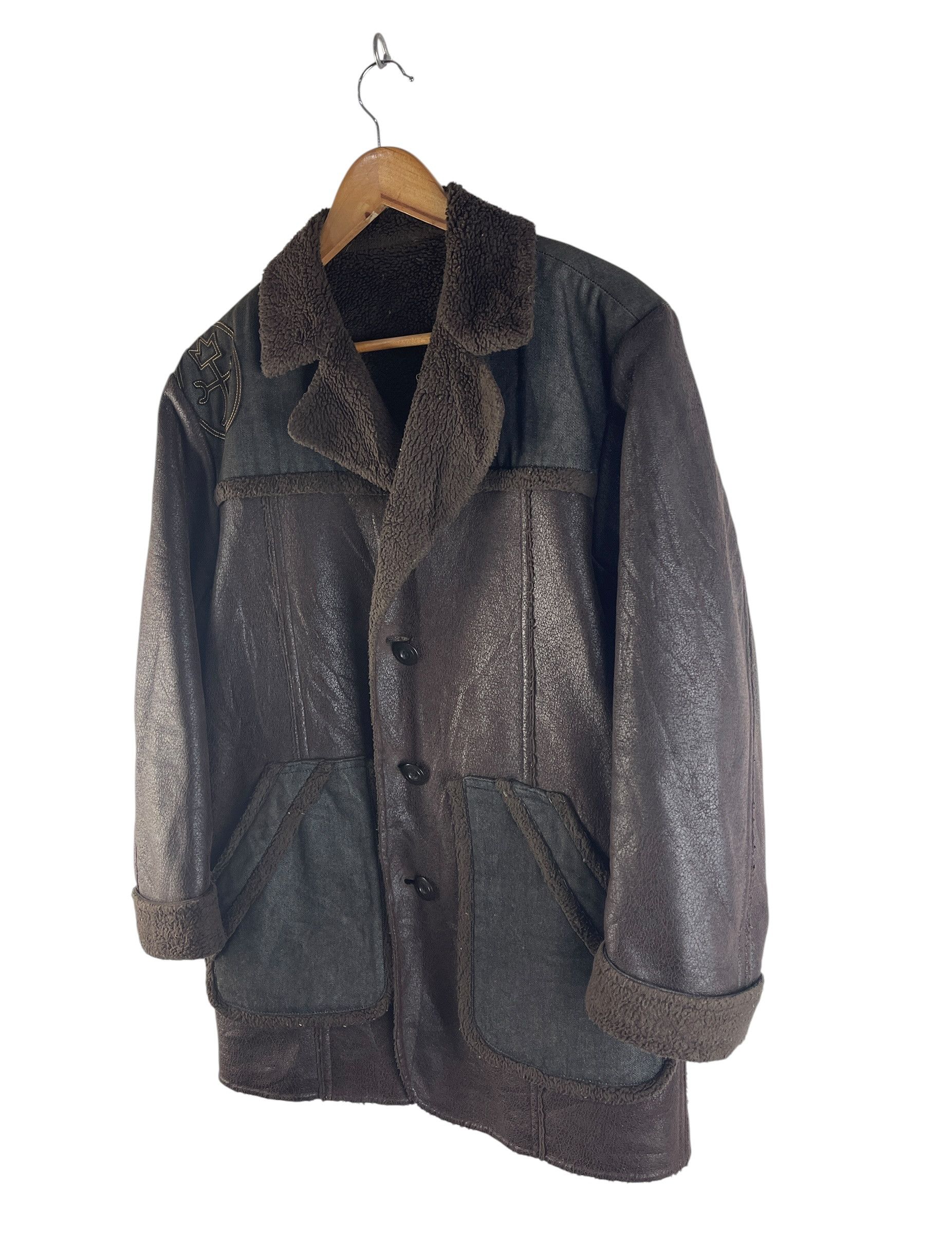 Jean Charles De Castelbajac Vintage Castelbajac Sport Faux Shearling Leather Coat Jacket Size US L / EU 52-54 / 3 - 6 Thumbnail