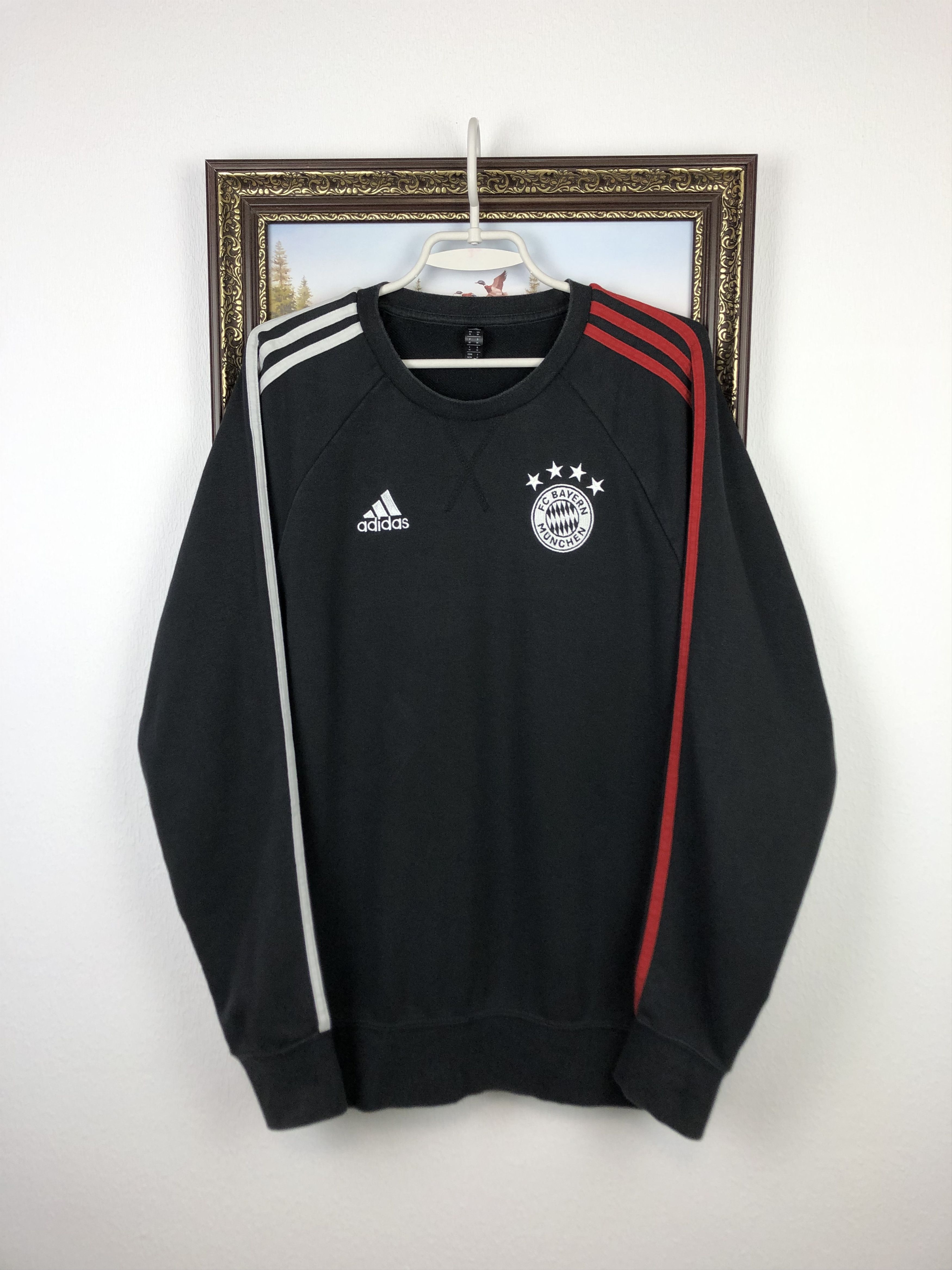 Adidas Adidas Bayern Munich Football Sweatshirt Black Soccer Track Size US M / EU 48-50 / 2 - 1 Thumbnail