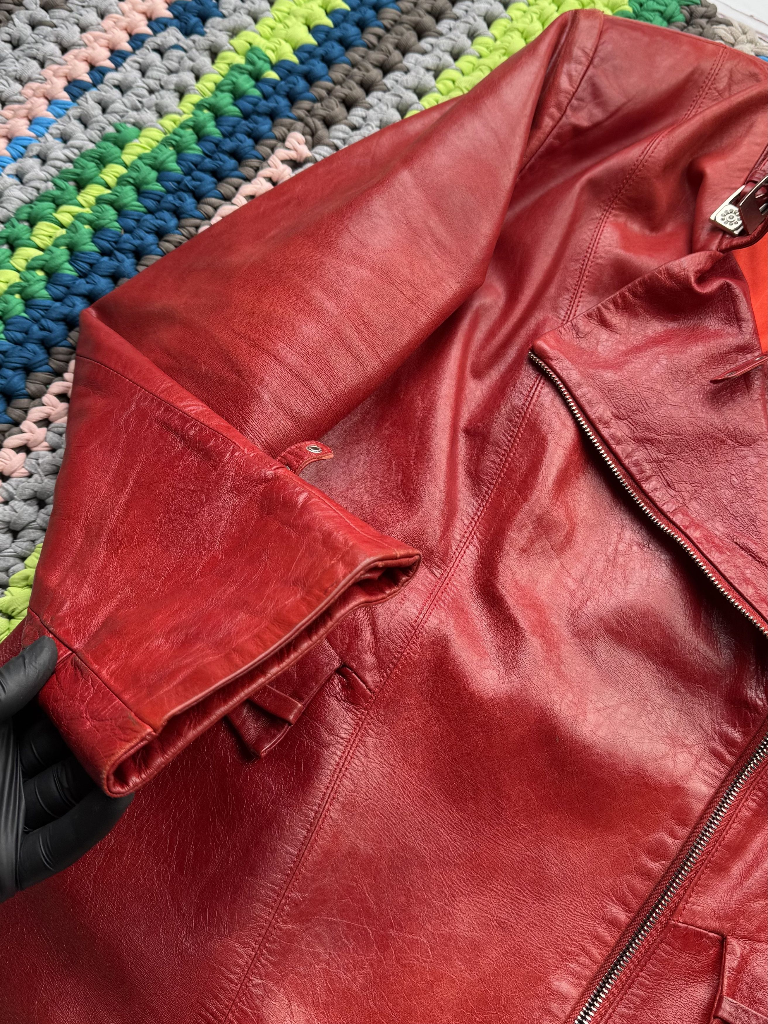 Japanese Brand Vintage Leather Jacket With Belted (ET1)(D15) Size L / US 10 / IT 46 - 6 Thumbnail