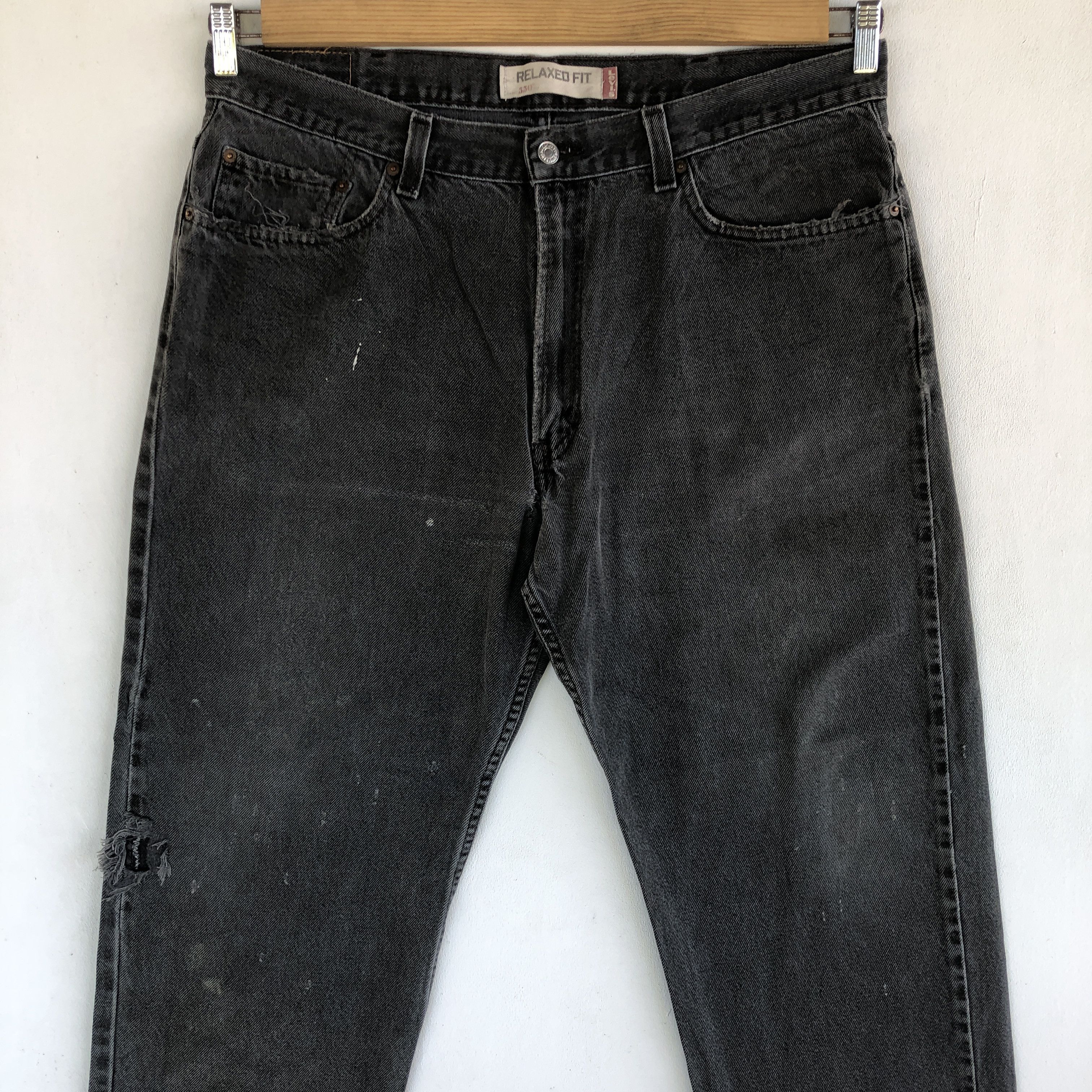 Levi's Vintage Levis 550 Jeans Levi's Faded Black Grunge Denim Size US 32 / EU 48 - 3 Thumbnail