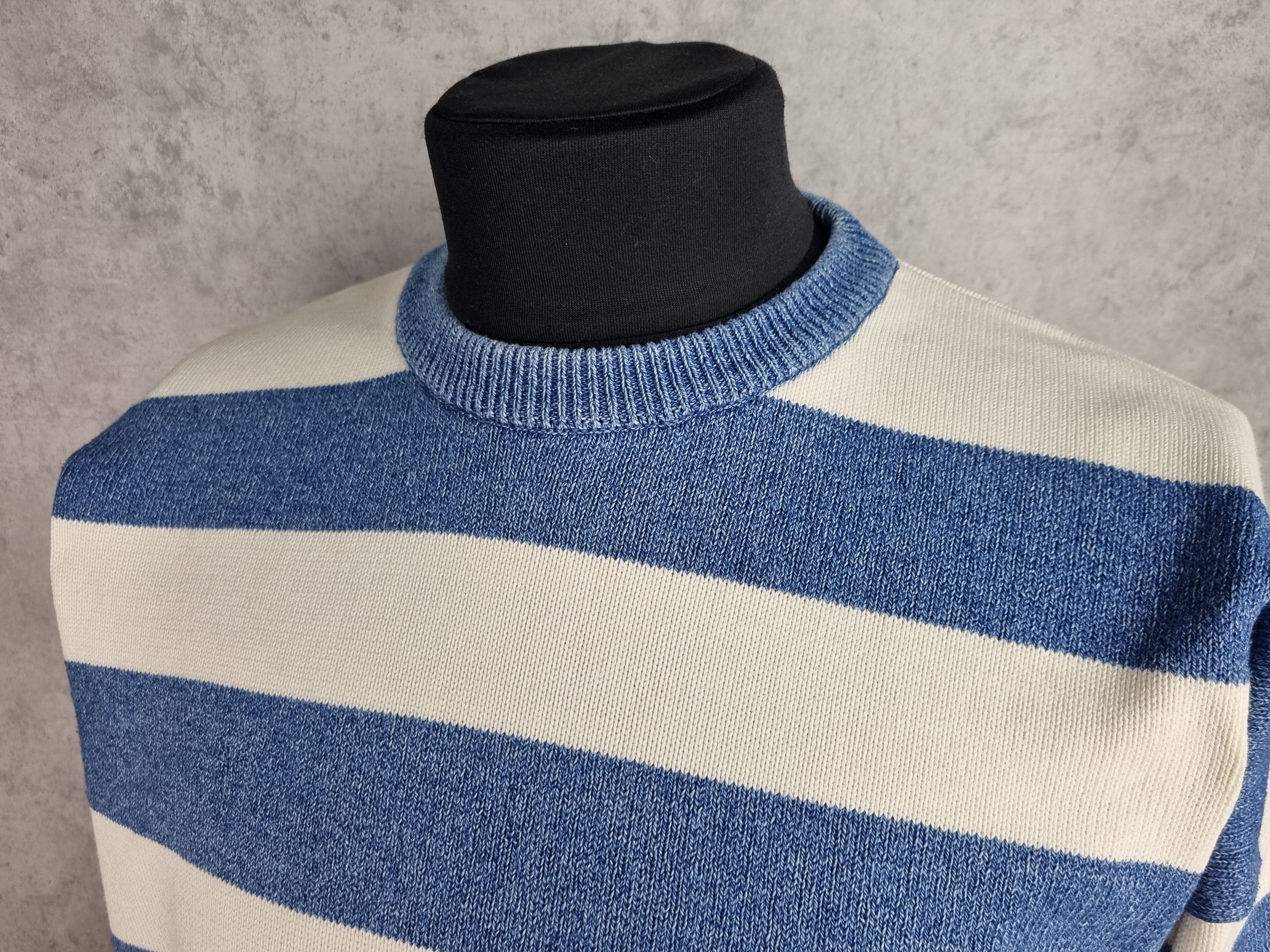 Burberry × Burberry Prorsum × Vintage Burberrys Blues Striped Sweater Size US L / EU 52-54 / 3 - 7 Thumbnail