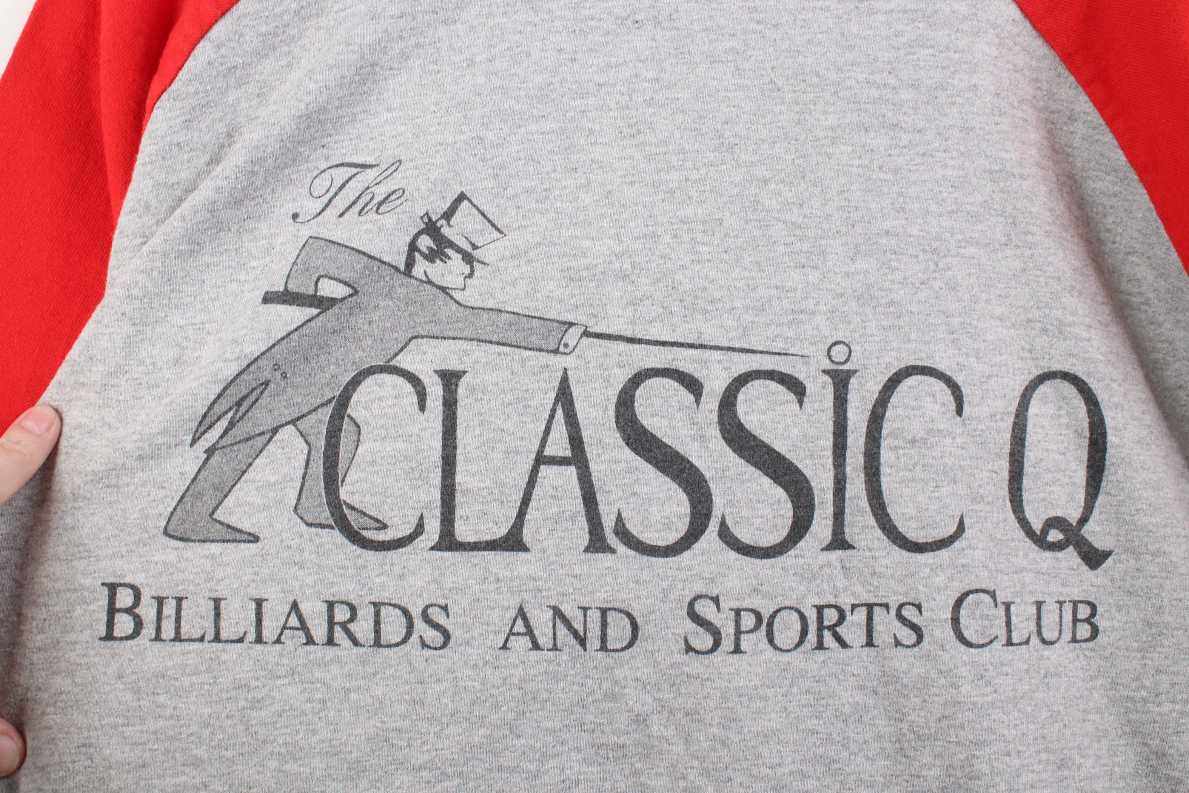 Vintage Vintage 90s Q Billiards Sports Club Baseball Jersey Gray USA Size US L / EU 52-54 / 3 - 11 Thumbnail