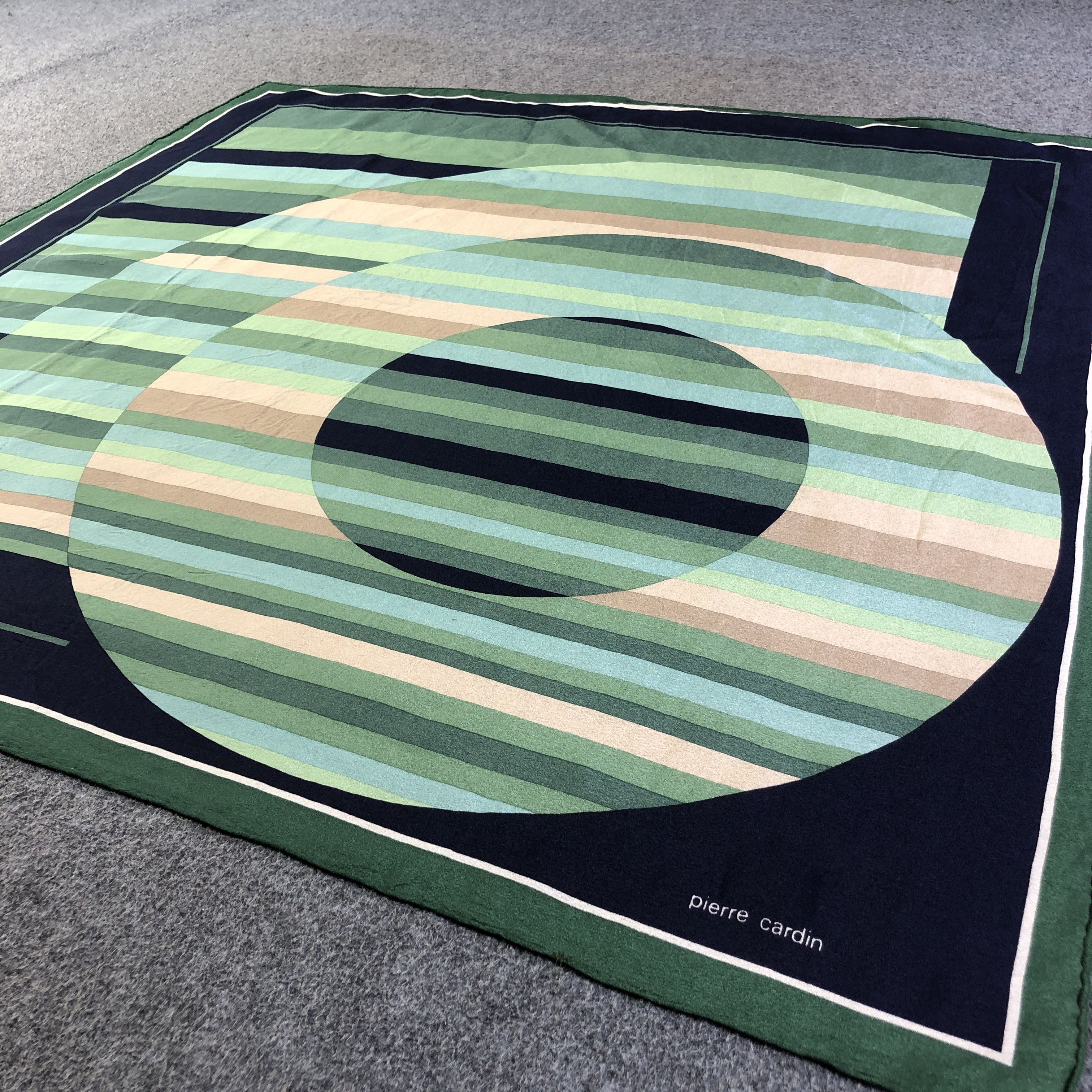 Pierre Cardin Pierre Cardin Abstract Hand Rolled Silk Scarf M973 Size ONE SIZE - 3 Thumbnail