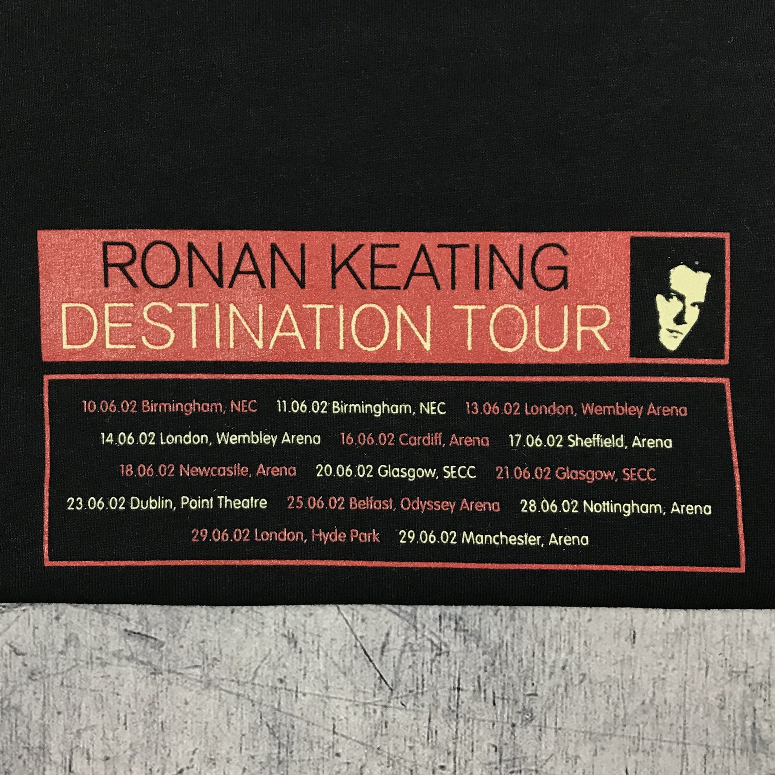 Band Tees 2002 Ronan Patrick John Keating Destination Tour Tee Size US L / EU 52-54 / 3 - 4 Thumbnail