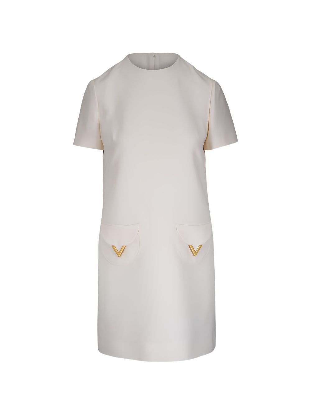 Valentino VLOGO SIGNATURE WOOL AND SILK DRESS Size M / US 6-8 / IT 42-44 - 1 Thumbnail