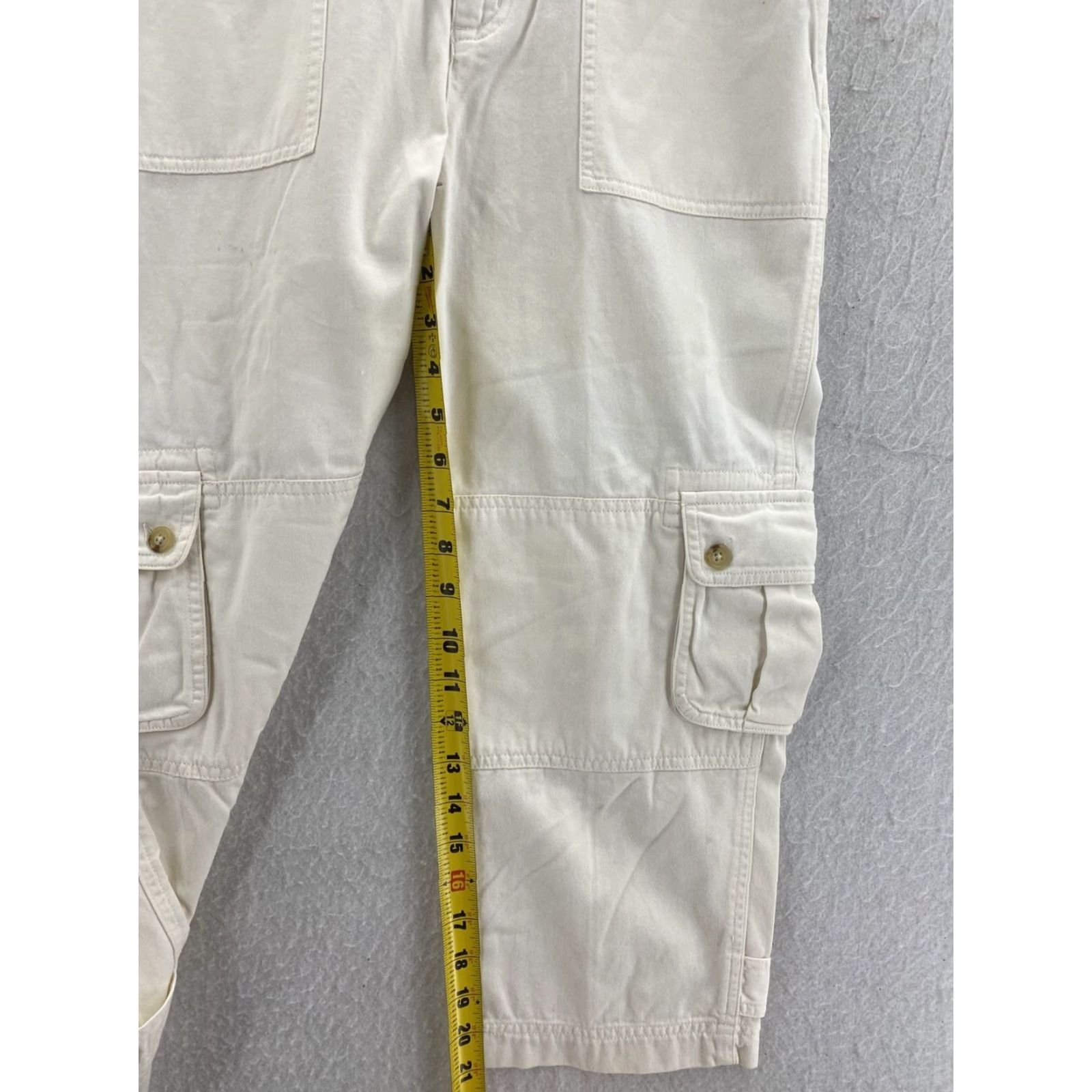 Ralph Lauren Lauren Ralph Lauren Cargo Pants Womens 2P White Khaki Outdoor Hiking Pants - 2P White Cargo Pants Women 90s Style Mens? Size 26" / US 2 / IT 38 - 3 Thumbnail