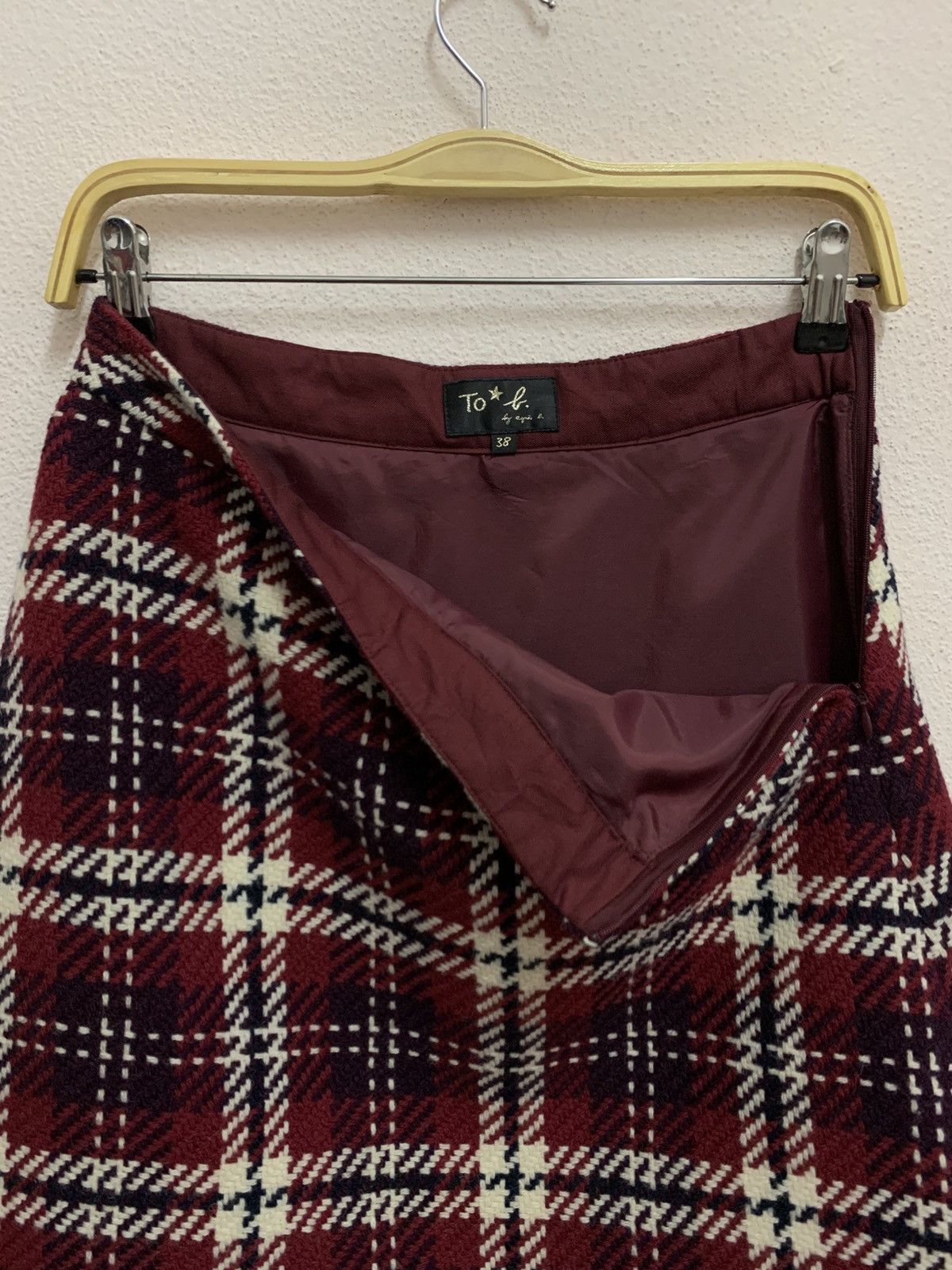 agnes b. AGNES B. Wool Tartan Mini Skirt Size 26" / US 2 / IT 38 - 3 Thumbnail