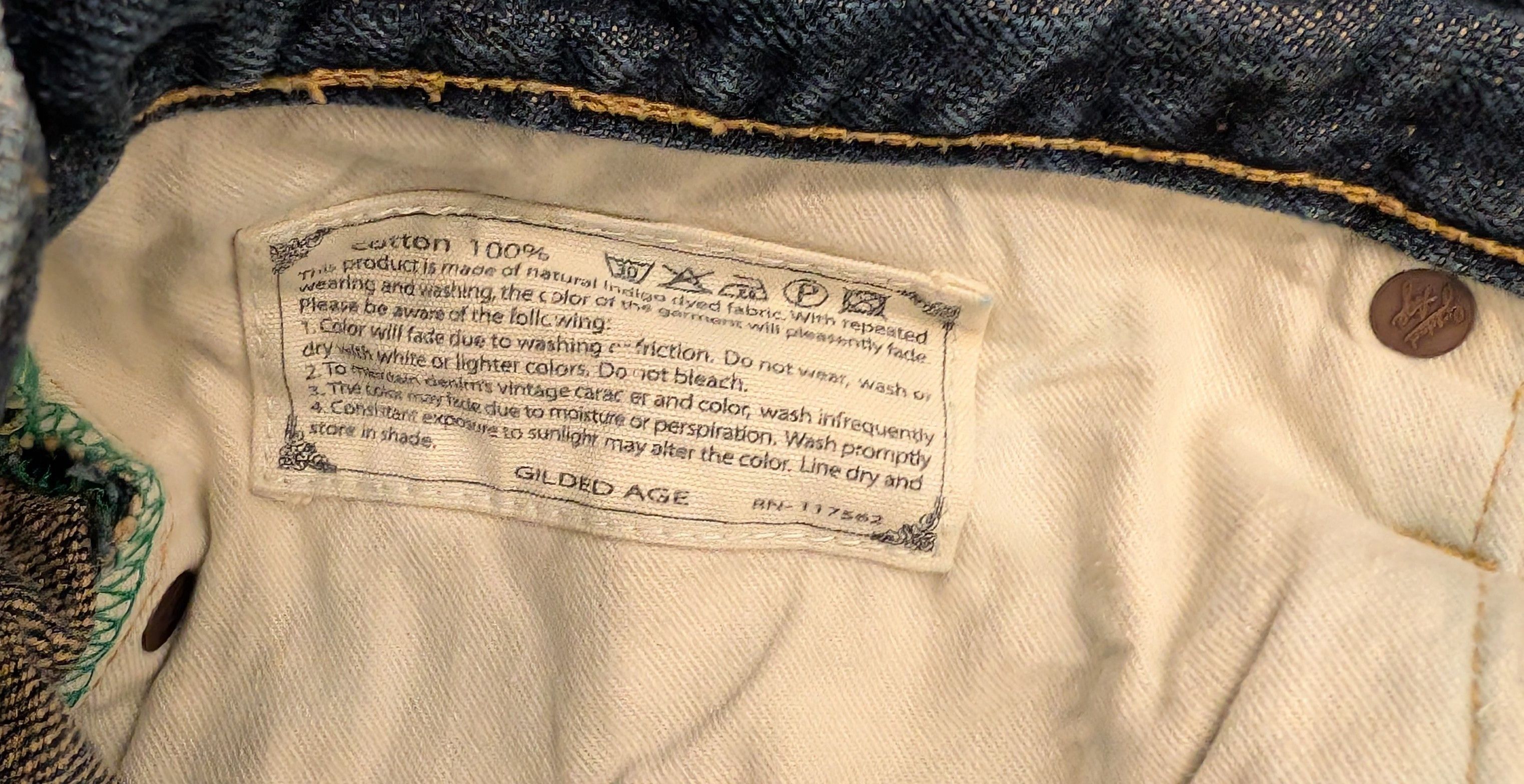 Gilded Age Gilded Age Distressed Denim Jeans Straight Fit Made in USA Size US 34 / EU 50 - 6 Thumbnail