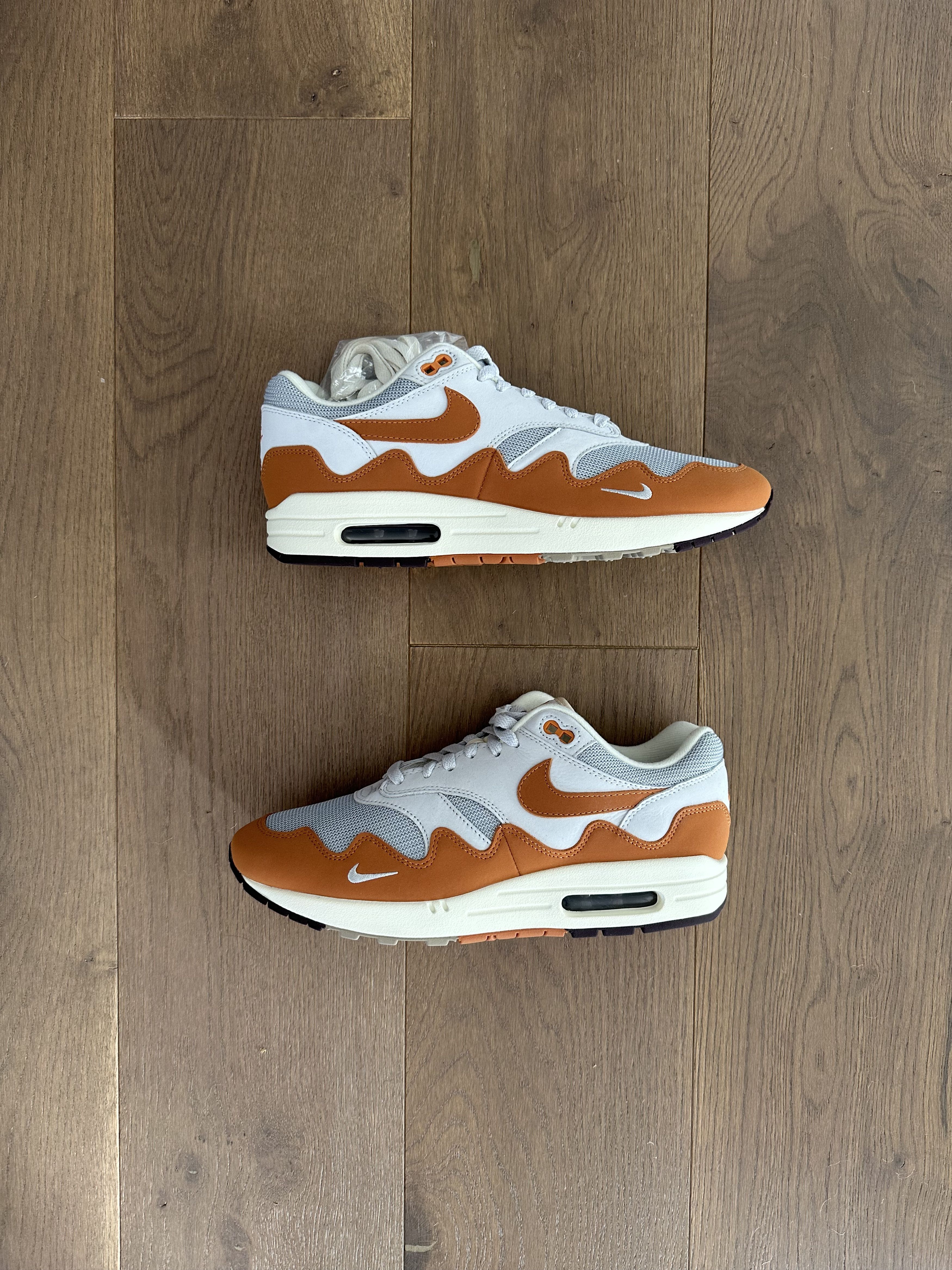 image of Nike x Patta Air Max 1 Patta Waves Monarch Shoes in Monarch Orange, Men's (Size 10.5)