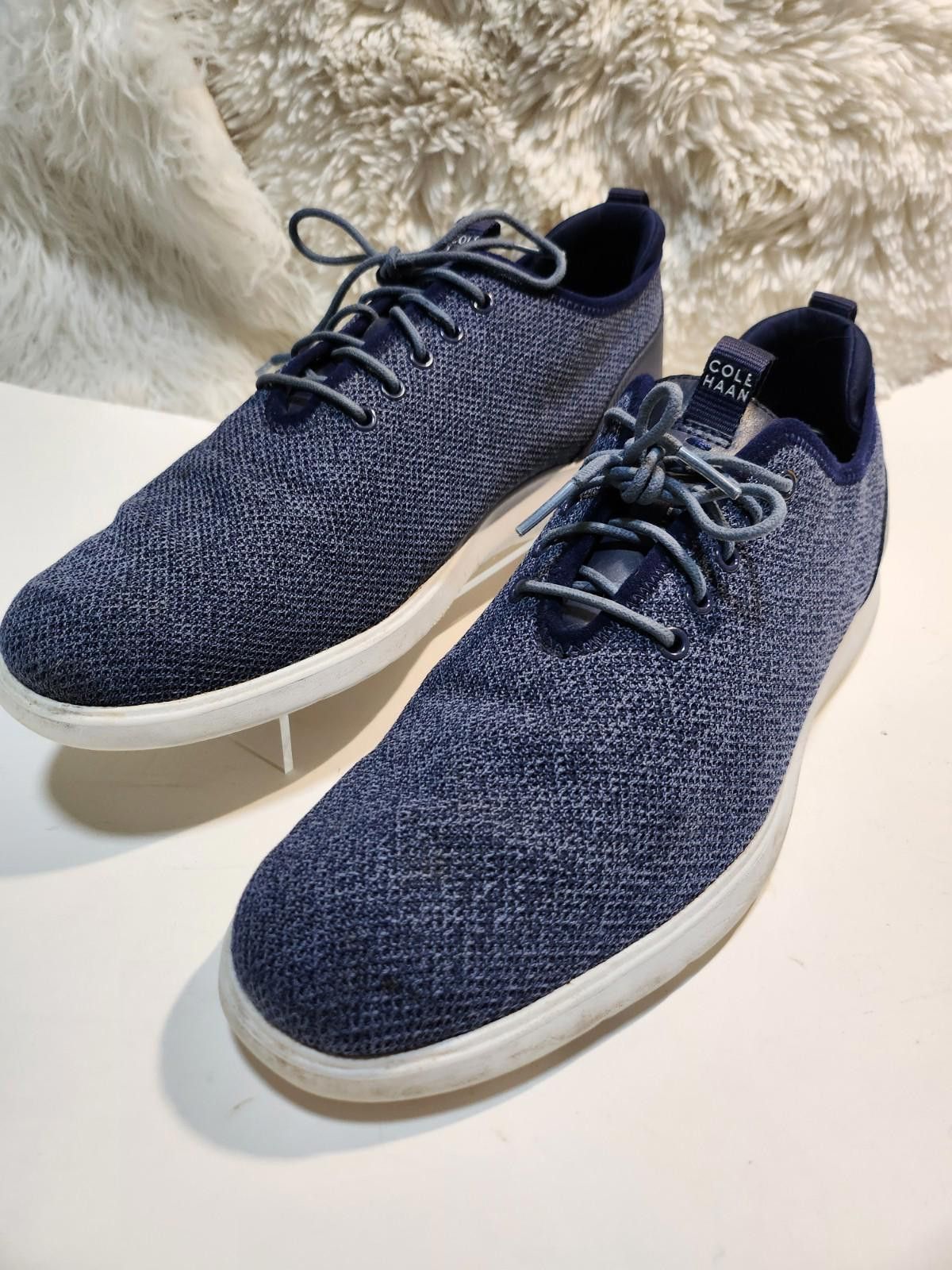 Cole Haan Cole Haan Men's Size 13 M Navy Blue Knit Oxford Sneakers Size US 13 / EU 46 - 2 Thumbnail