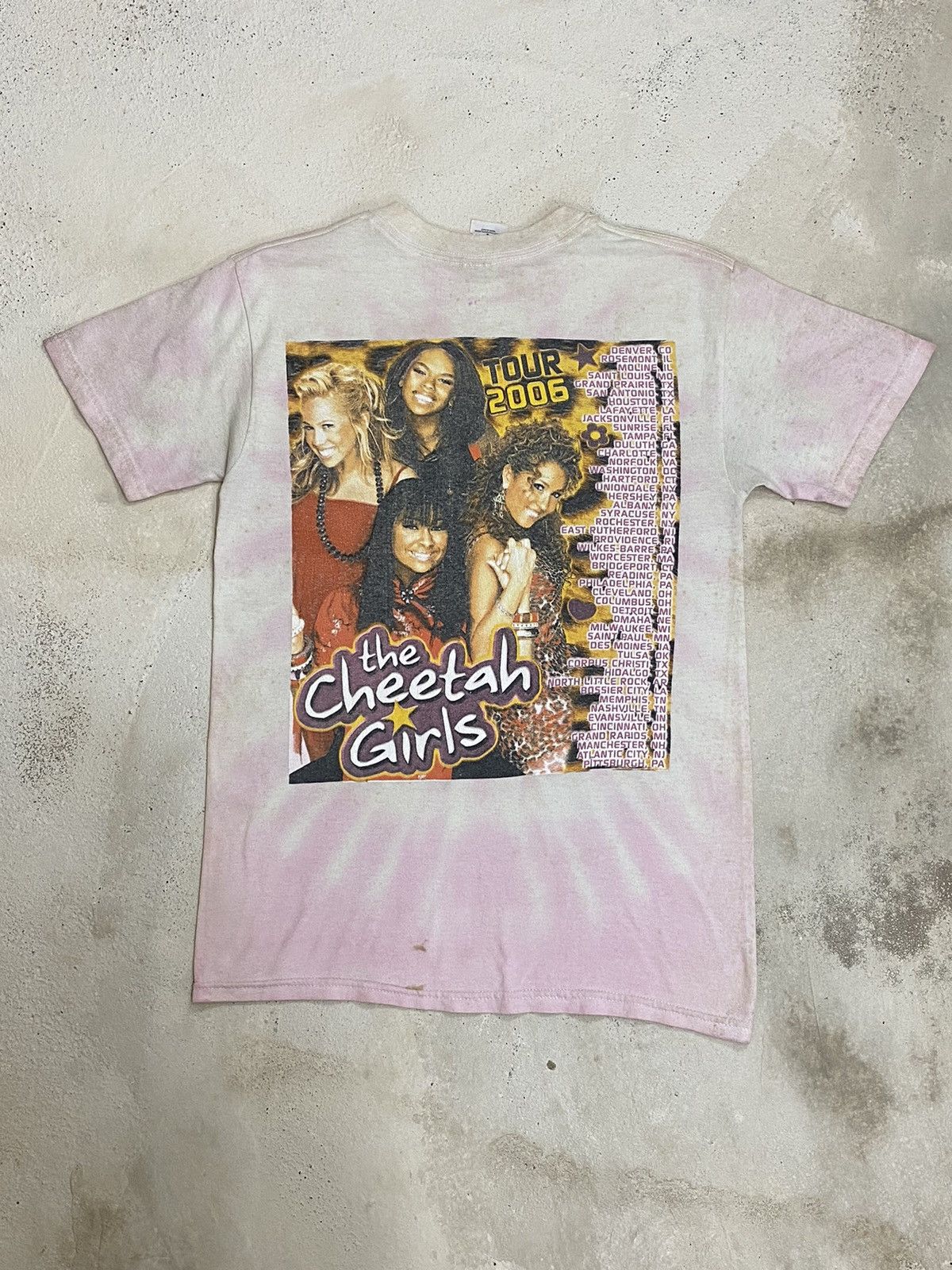 Band Tees The Cheetah Girl Band Y2k Tour Tee Art Tie Dye Dirty Thrash Size US S / EU 44-46 / 1 - 2 Thumbnail