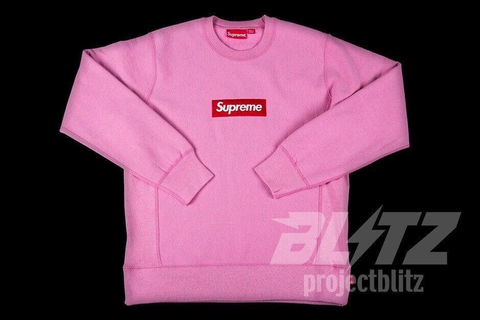 Supreme FW15 SUPREME BOX LOGO CREWNECK SWEATSHIRT HEATHER PINK M Size US M / EU 48-50 / 2 - 2 Thumbnail