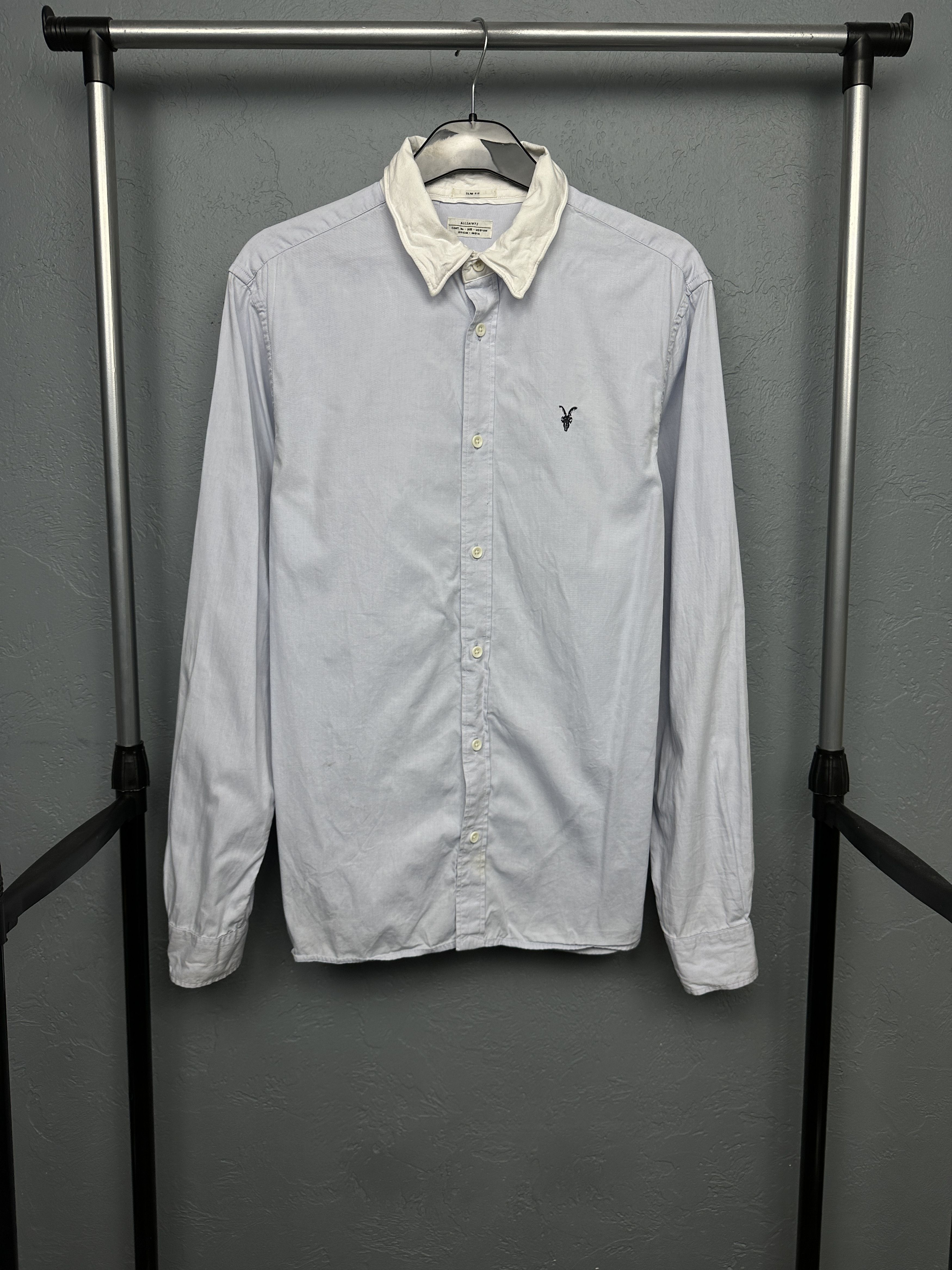 Allsaints Allsaints Mens Danzig Long Sleeve Shirt Size US M / EU 48-50 / 2 - 1 Thumbnail