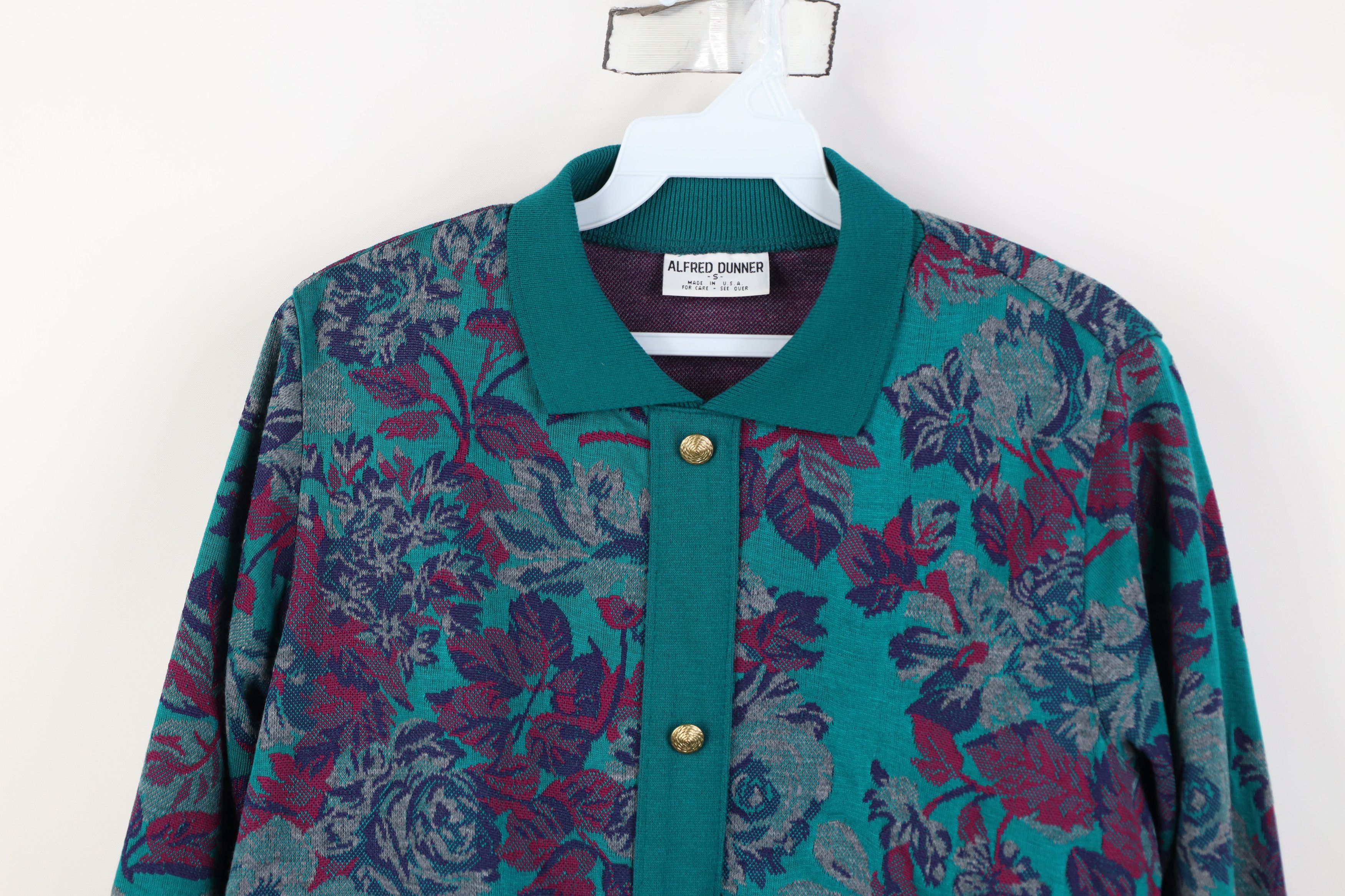 Vintage Vintage 90s Streetwear Over Print Knit Collared Sweater USA Size S / US 4 / IT 40 - 2 Thumbnail