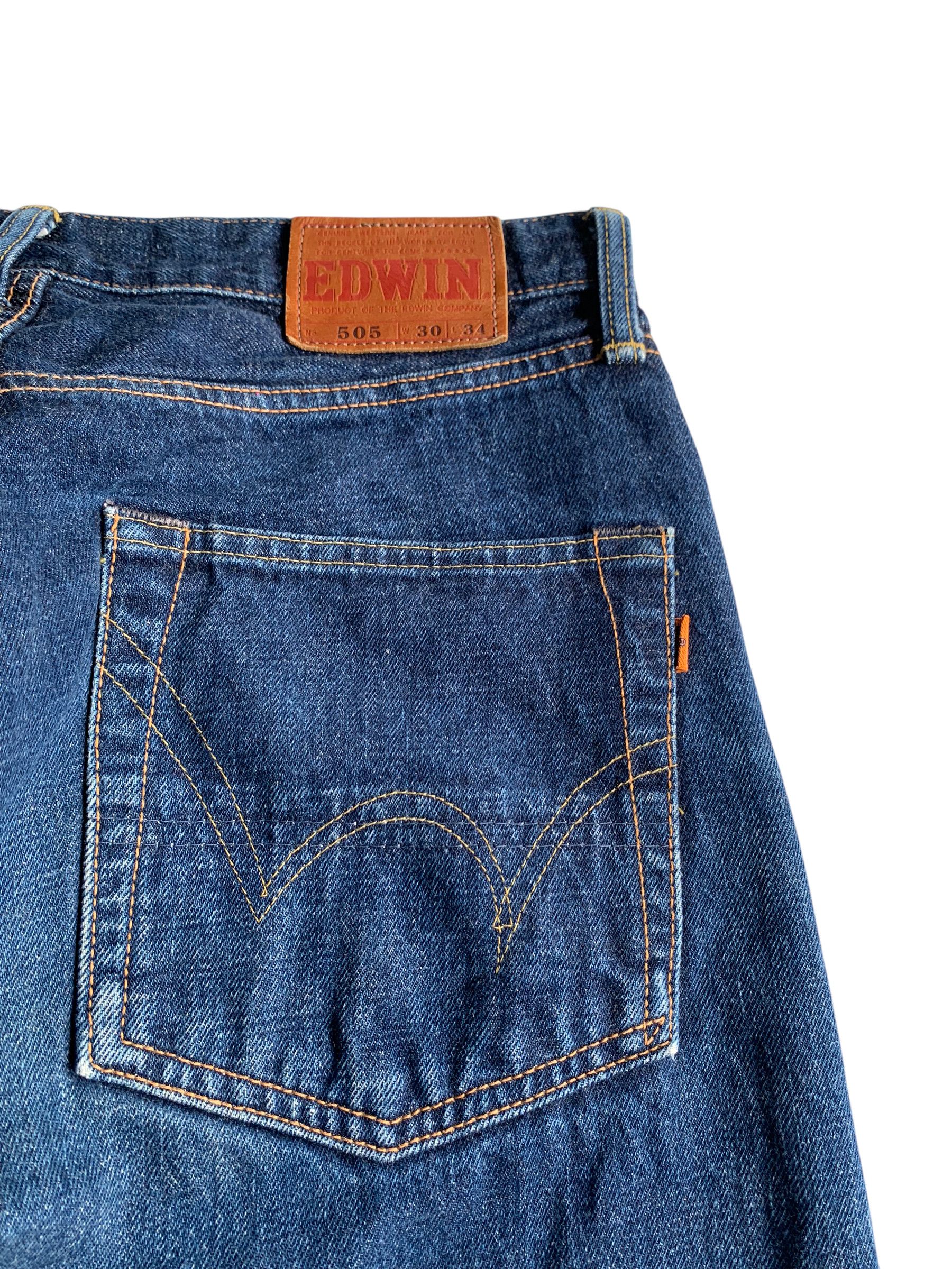 Edwin VINTAGE EDWIN 505 BAGGY SELVEDGE JAPANESE DENIM Size US 30 / EU 46 - 14 Thumbnail