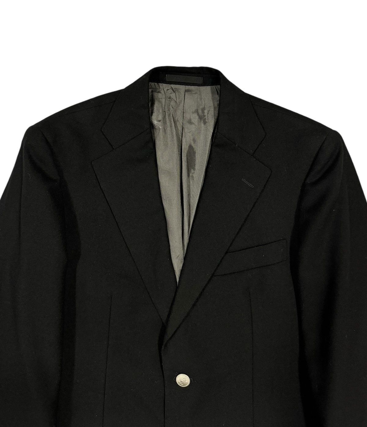 Burberry Burberry London Black Silver Hardware Blazer Coat Size 46R - 4 Thumbnail