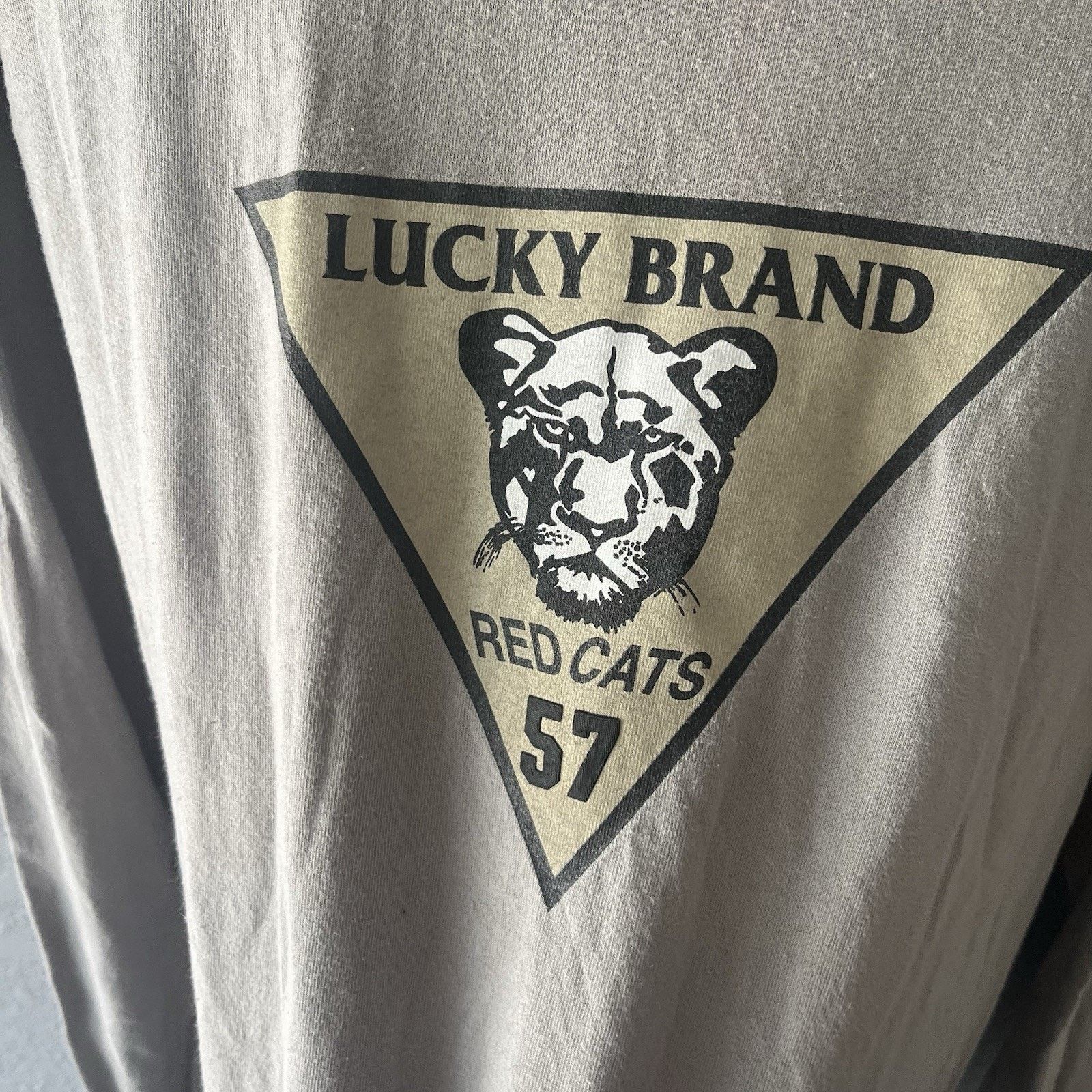 Lucky Brand Vintage Lucky Brand Long Sleeve Panther Beige Tshirt Men’s X Size US XL / EU 56 / 4 - 3 Thumbnail