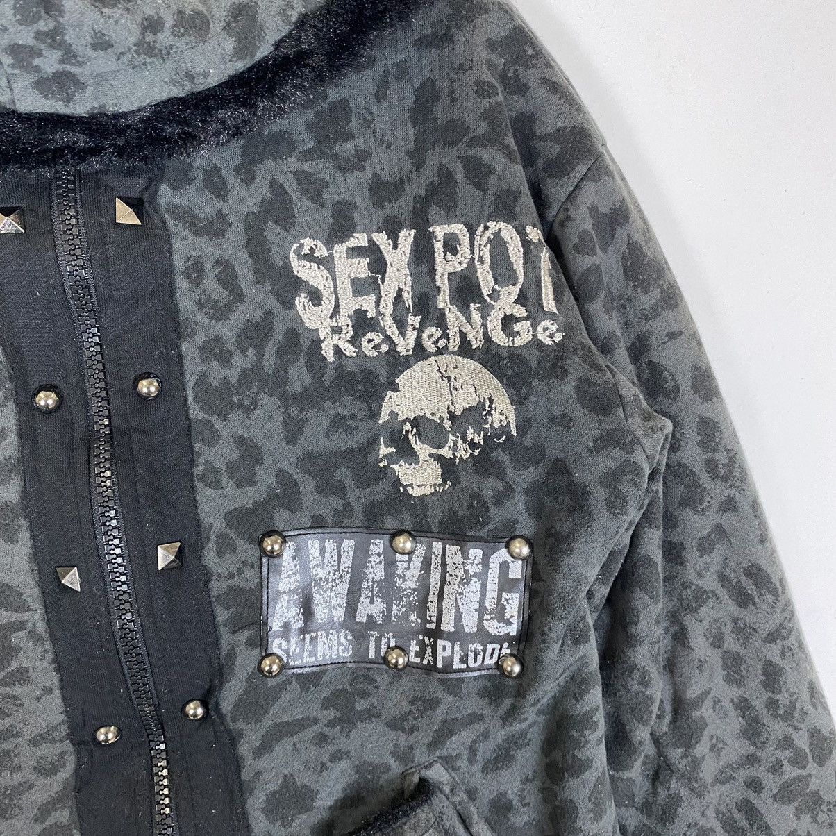✅SEX POT REVENGE leopard hoodie jacket ✨Sex Pot Revenge leopard design hoodie jacket