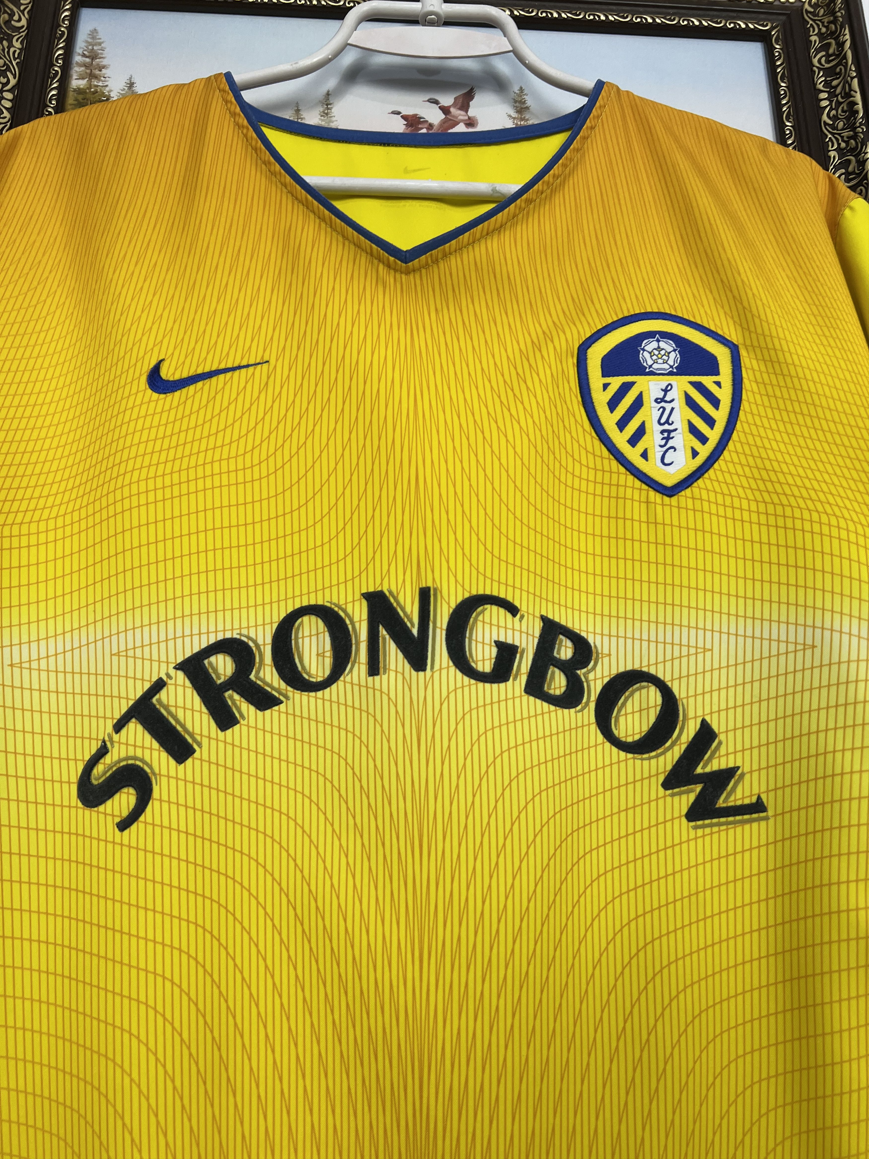 Nike Leeds United Away football shirt 2002 Soccer Jersey Trikot Size US L / EU 52-54 / 3 - 3 Thumbnail