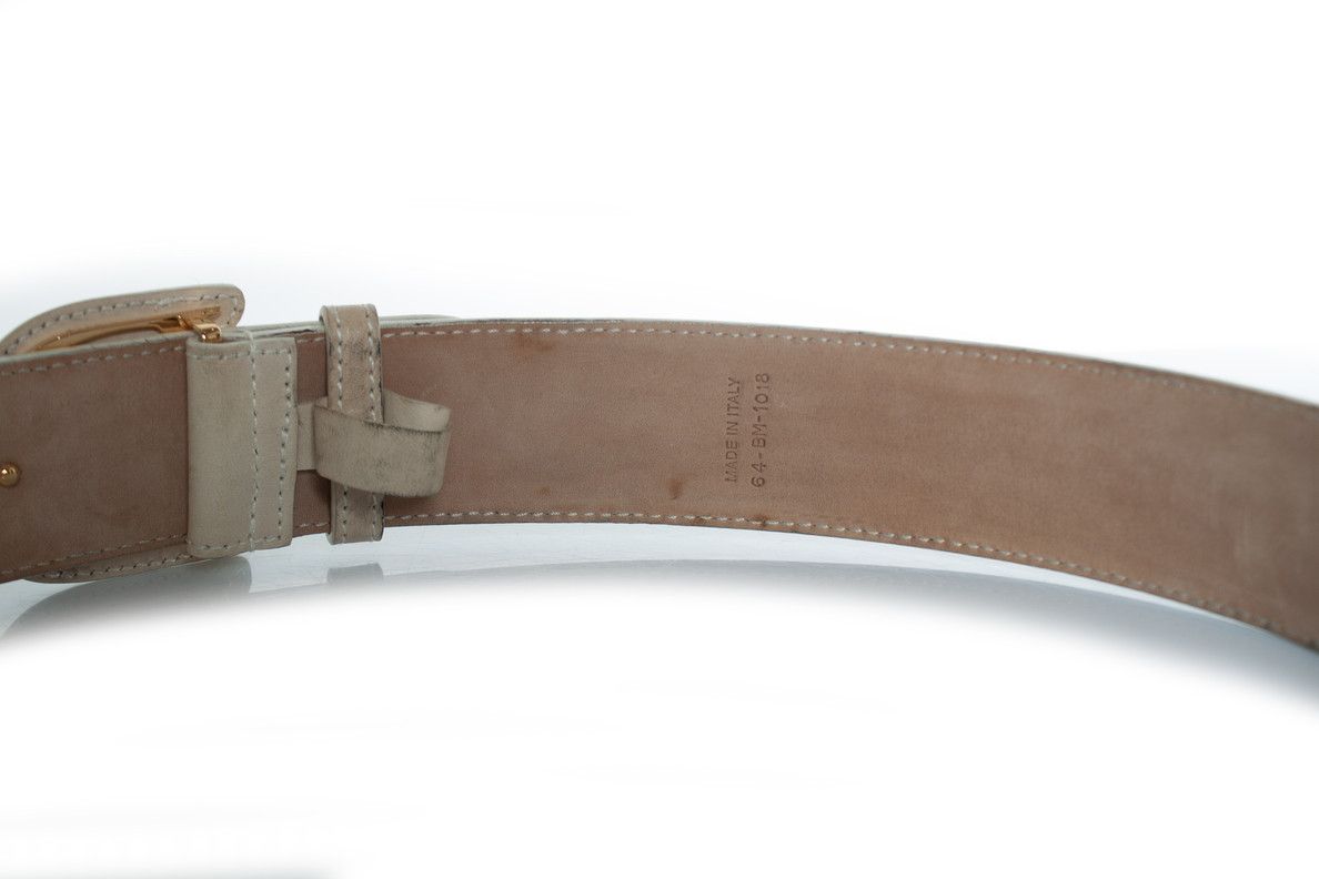 Dior Dior, gold buckled D belt with beige leather Size ONE SIZE - 7 Thumbnail