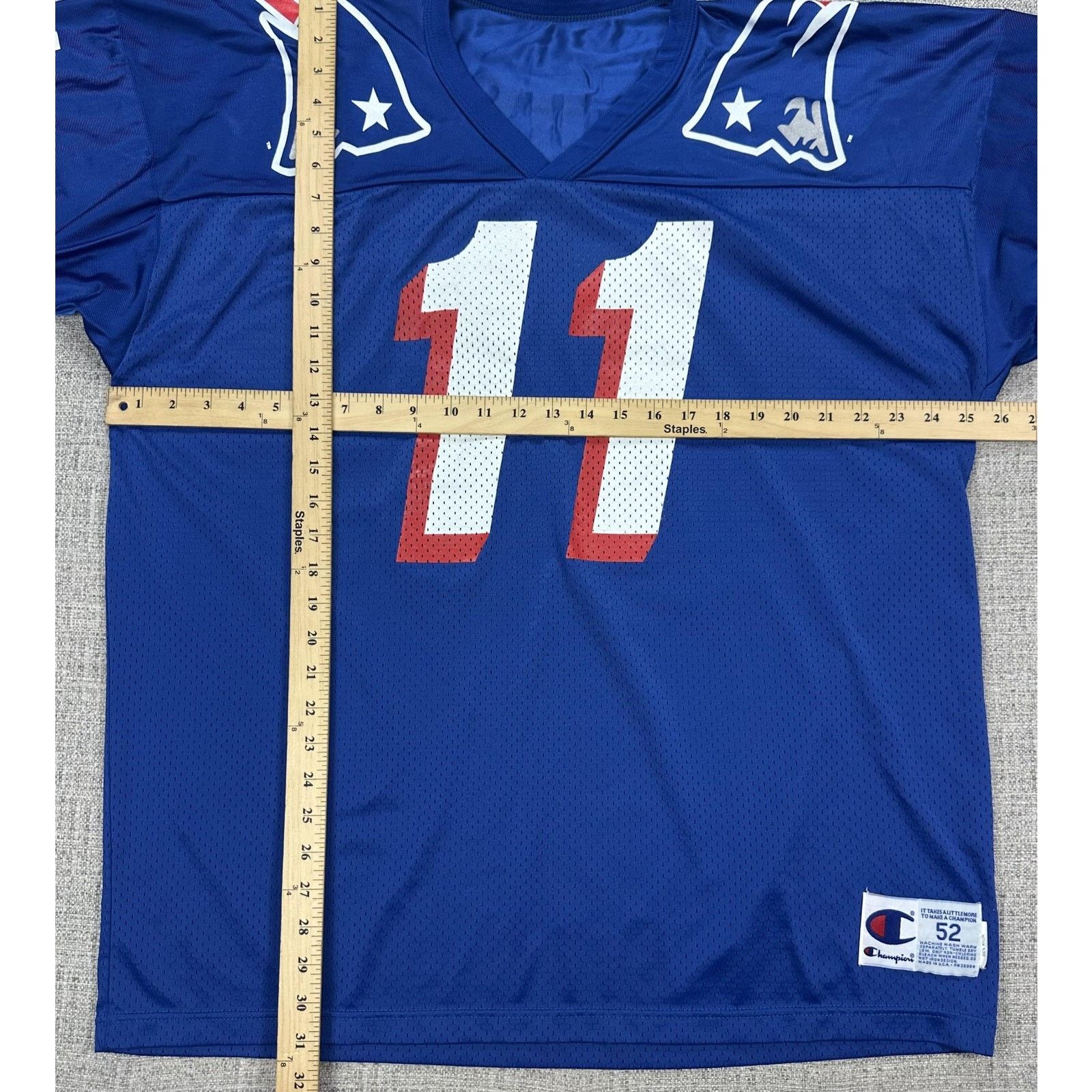 Champion New England Patriots Jersey XXL NFL Bledsoe 11 Champion 90s Size US XXL / EU 58 / 5 - 2 Thumbnail
