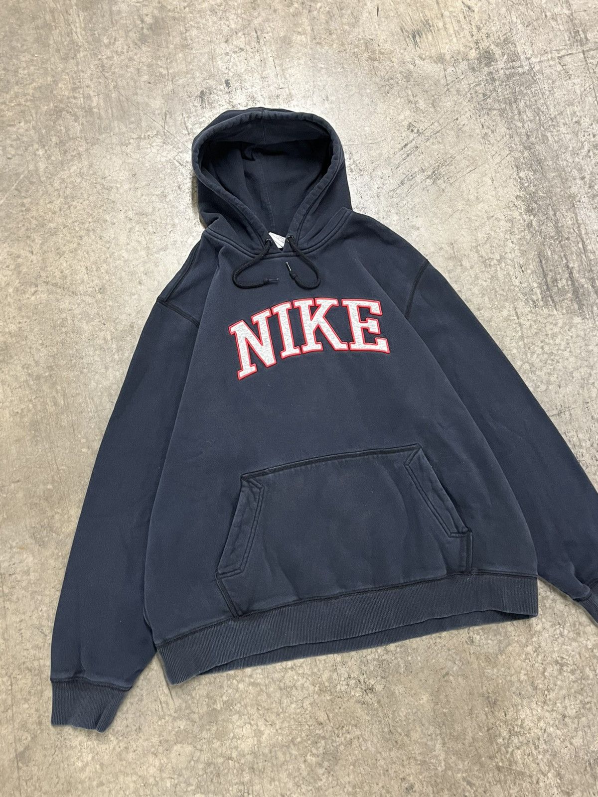 Nike × Vintage Nike spell out boxy fit hoodie streetwear hype rare skater Size US XXL / EU 58 / 5 - 3 Thumbnail