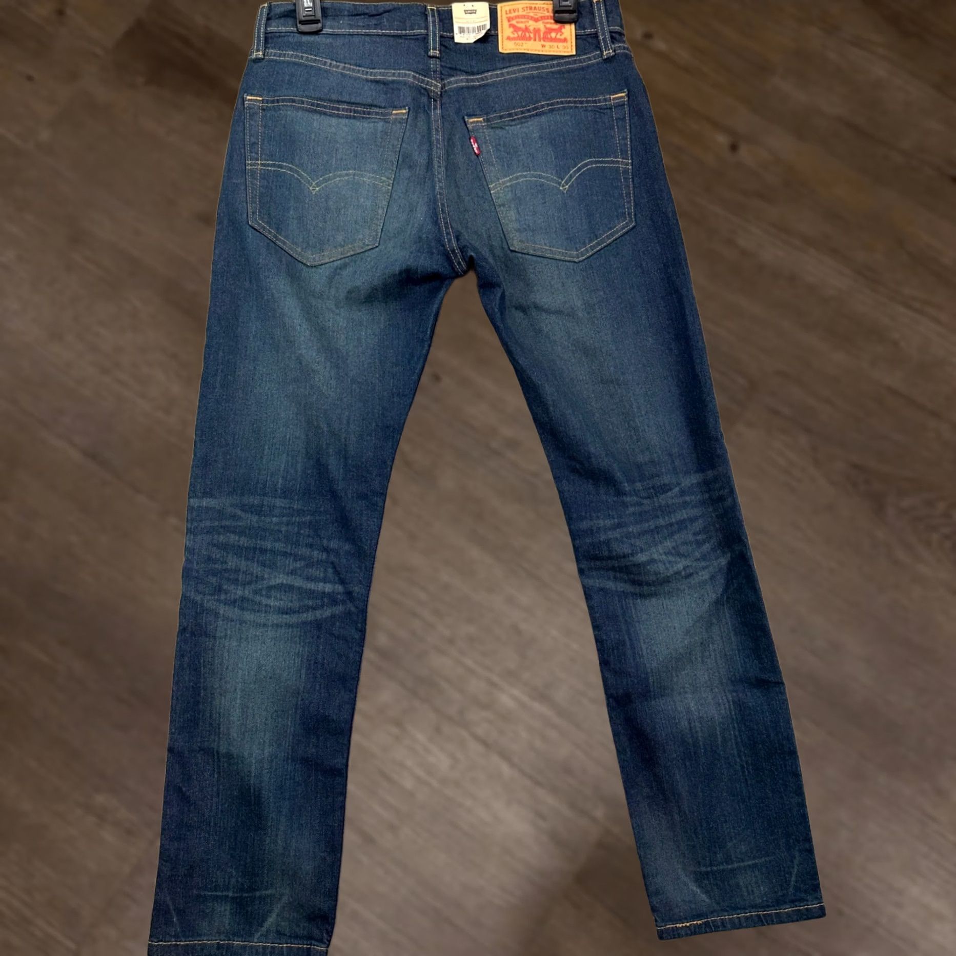 Levi's Levi's 502 Jeans Men Tapered Leg 30X30 Blue Distressed Red Tab 5 Pocket Denim NEW Size US 30 / EU 46 - 1 Thumbnail