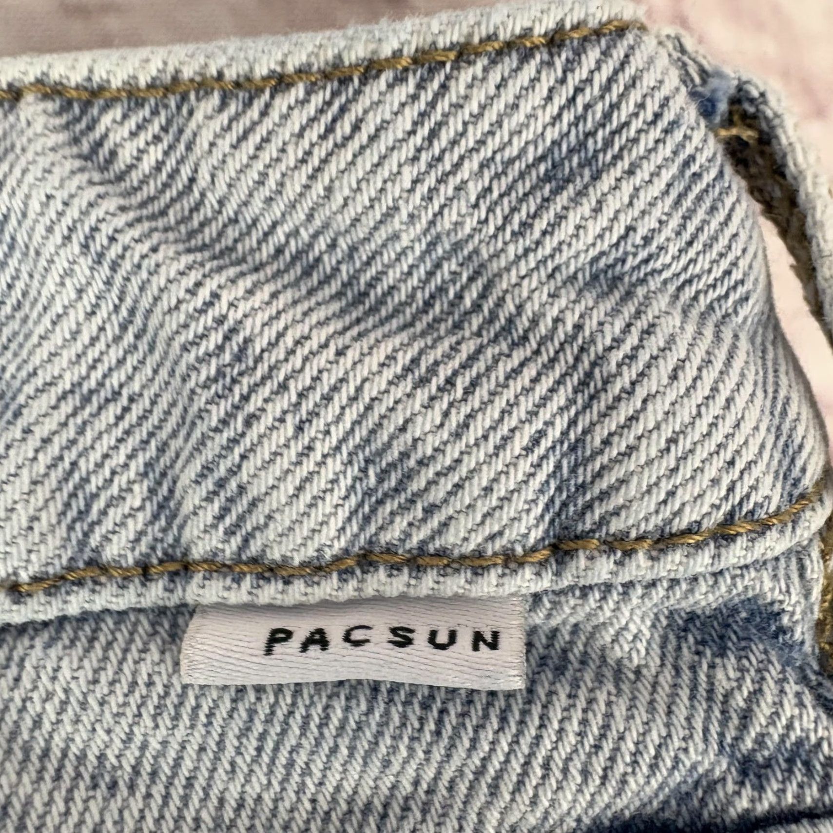 Pacsun PacSun Jeans Womens 25 Light Wash High Rise Distressed Straight Leg Denim Size 42" / US 20 - 5 Thumbnail
