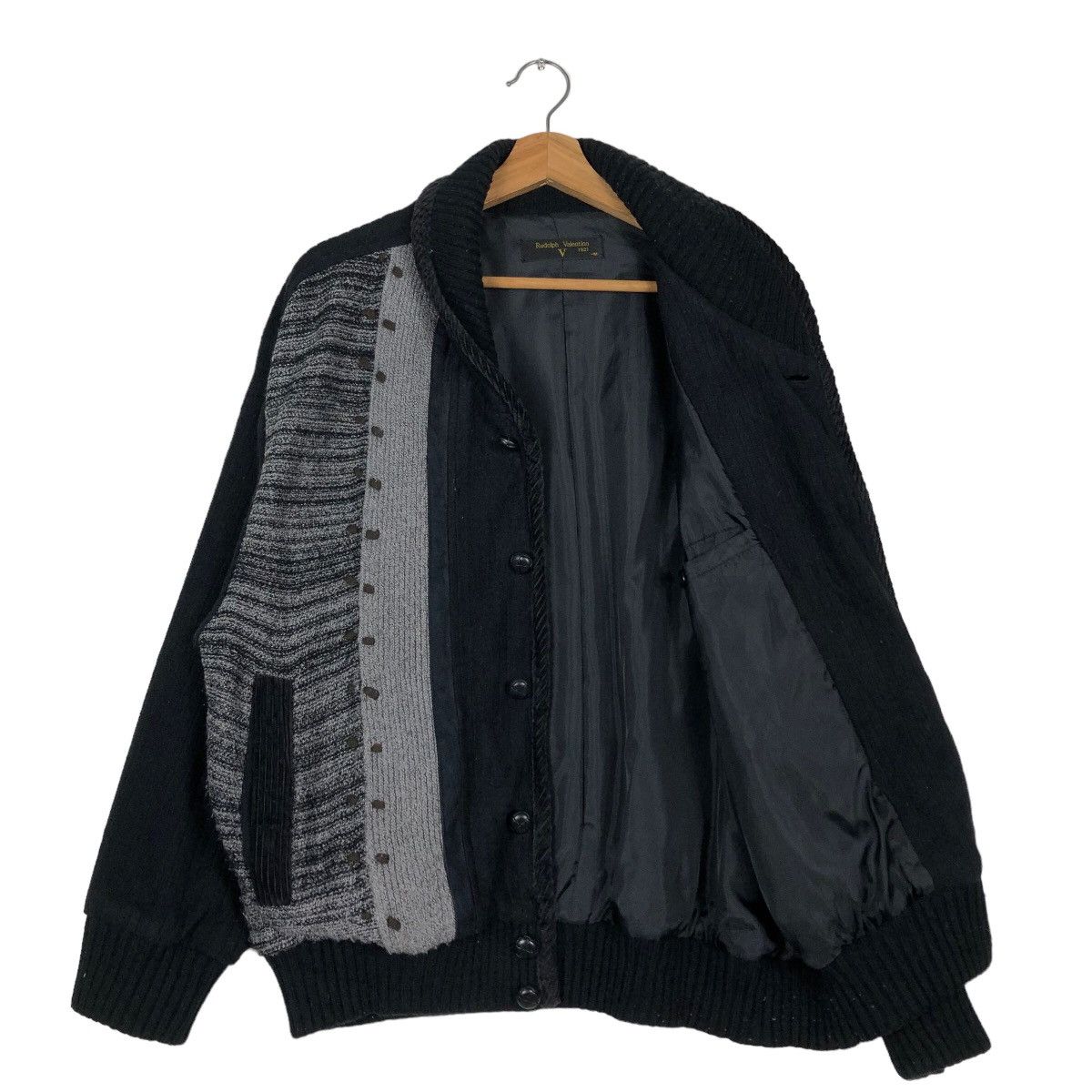 Japanese Brand 🔥Vintage Knit Bomber Jacket Cardigan Rudolph Valentino Size US M / EU 48-50 / 2 - 11 Thumbnail