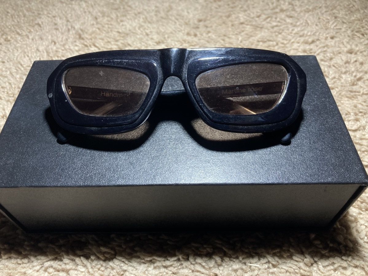 Martine Rose SS20 Martine Rose Owl London Black Visor Sunglasses 2020 Size ONE SIZE - 1 Thumbnail
