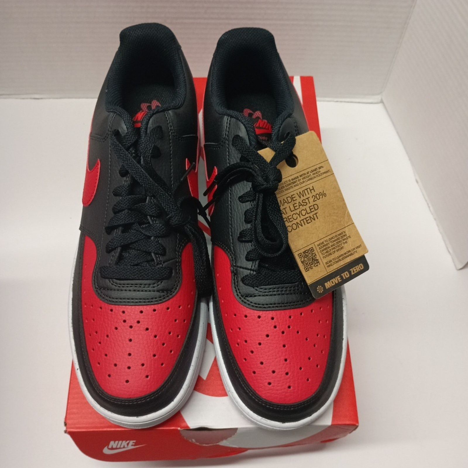 Nike Nike Court Vision Lo NN Shoes Men's Size 10 Black Red White Size US 10 / EU 43 - 3 Thumbnail