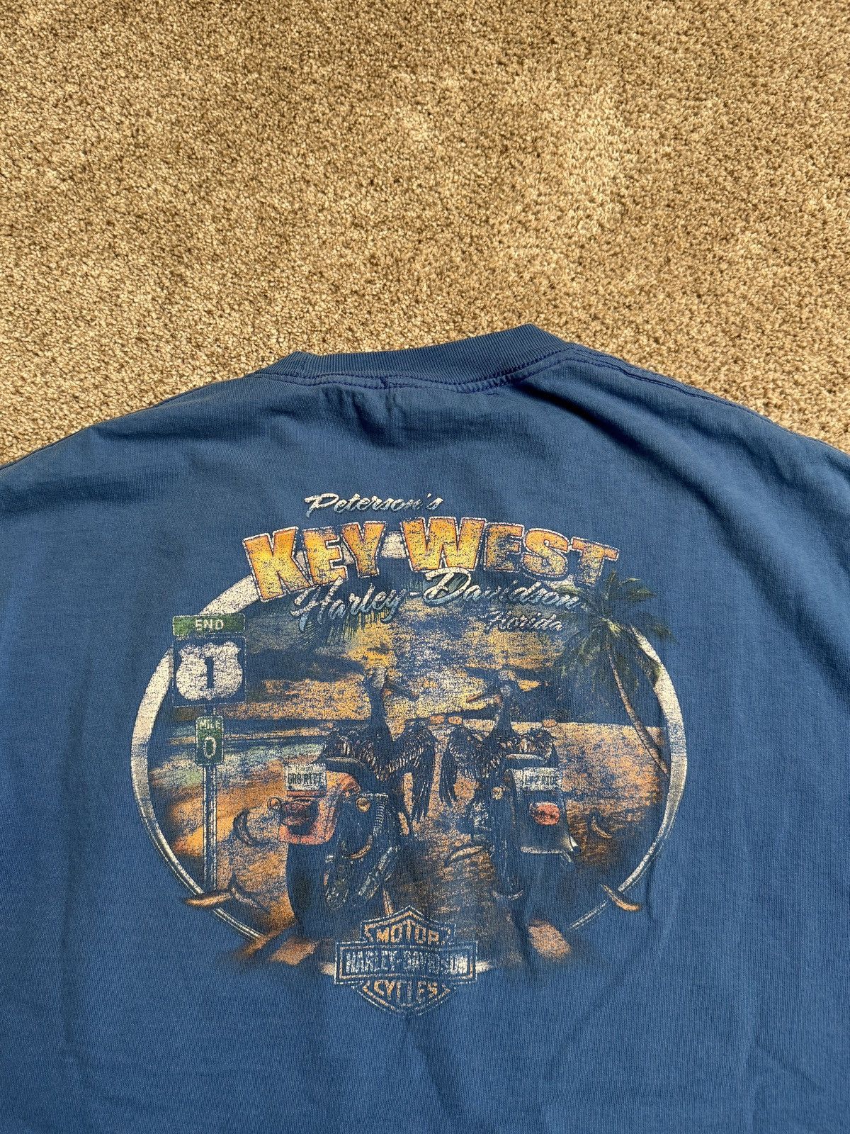 Harley Davidson BLUE HARLEY DAVIDSON “KEY WEST” GRAPHIC TEE Size US XL / EU 56 / 4 - 5 Thumbnail