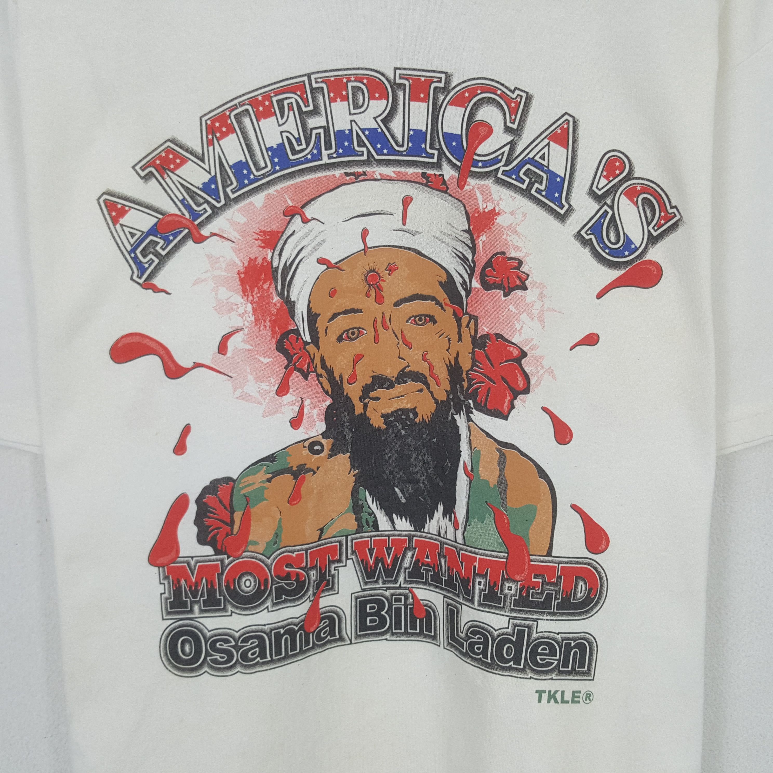 Other Vintage American Most Wanted Osama Bin Laden Tshirt Size US L / EU 52-54 / 3 - 2 Thumbnail