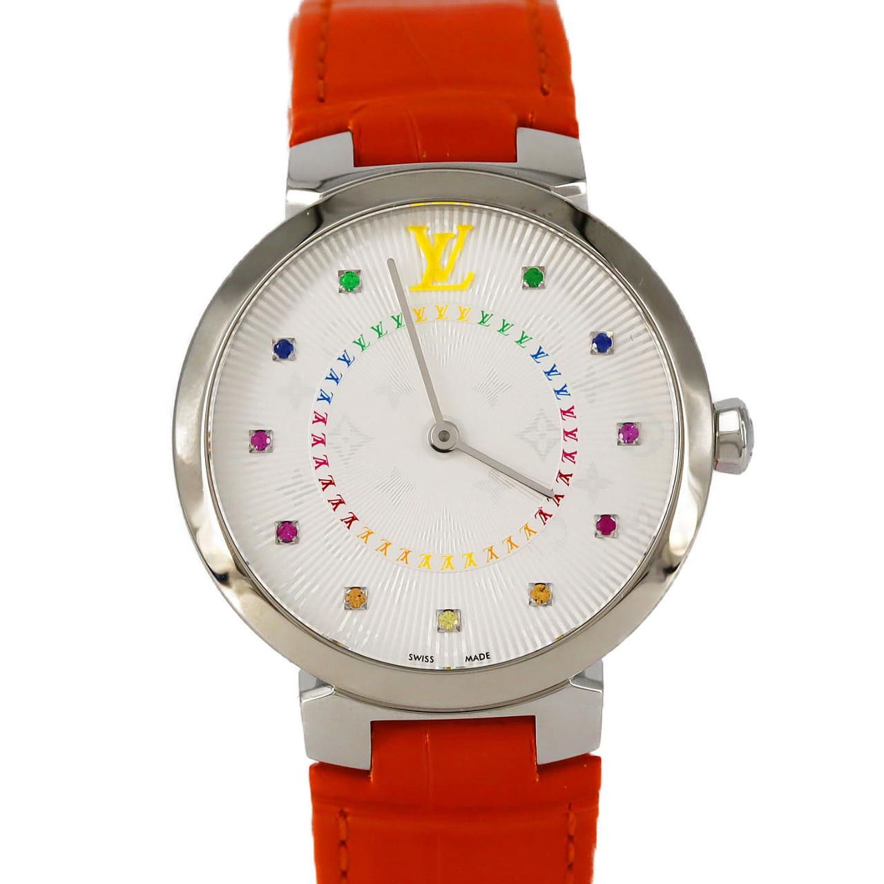 Louis Vuitton Louis Vuitton Louis Vuitton Tambour Slim 11P Stainless Steel Quartz Metal Quartz QA159 DUTY FREE for USA Size ONE SIZE - 1 Thumbnail