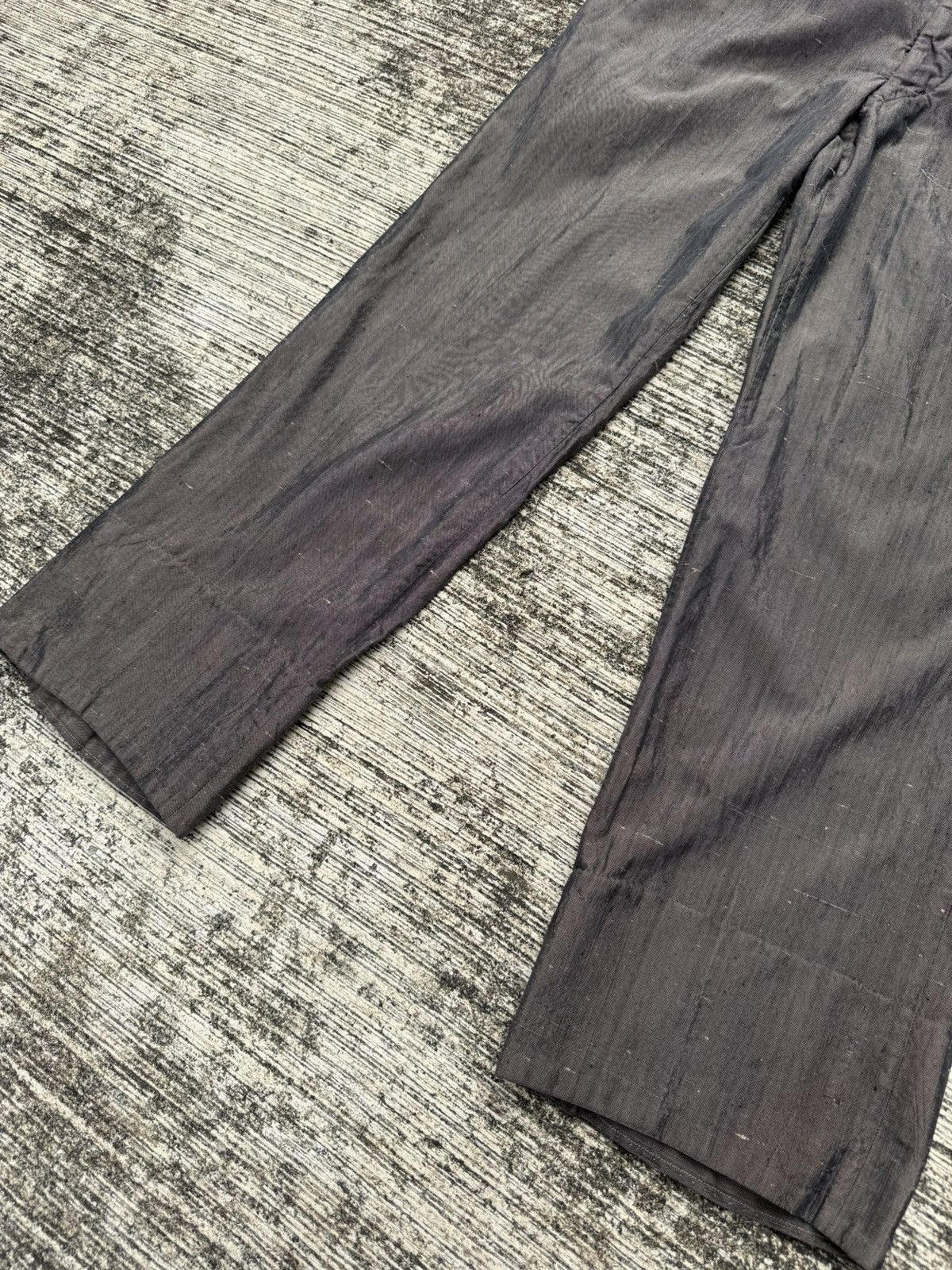 Vintage Vintage 1950s–60s Dark Brown Sharkskin Trousers Size US 30 / EU 46 - 3 Thumbnail