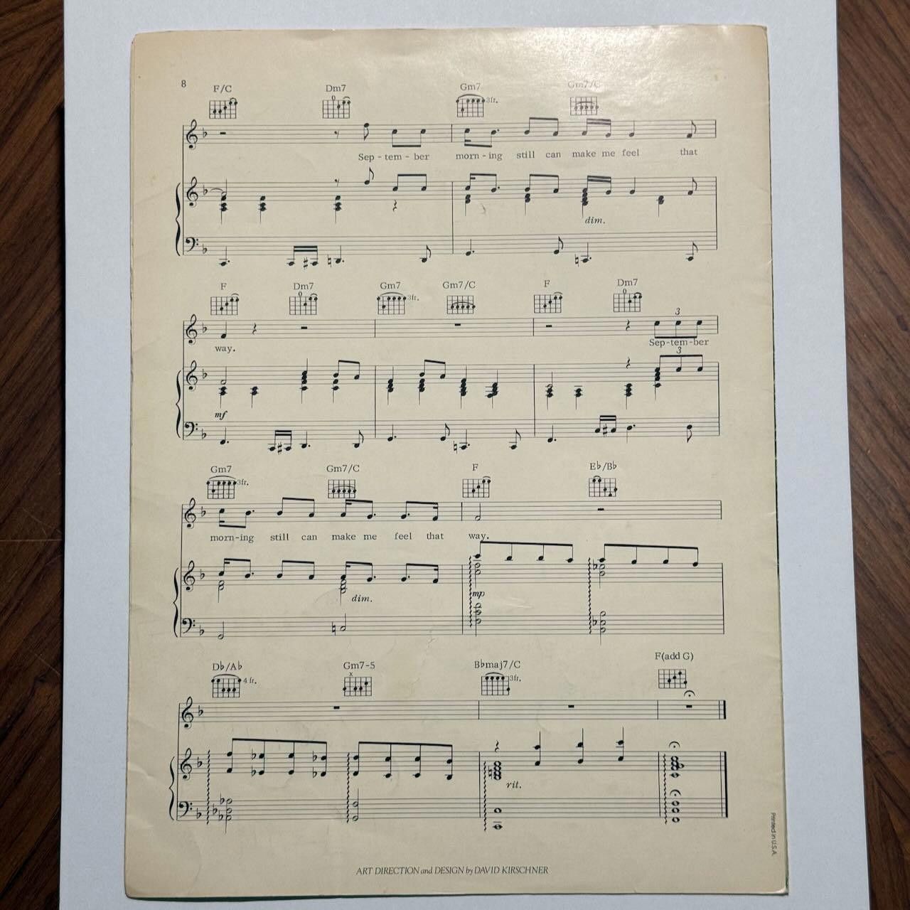 Other Neil Diamond - September Morn Sheet Music RARE 1980 Print Size ONE SIZE - 8 Thumbnail