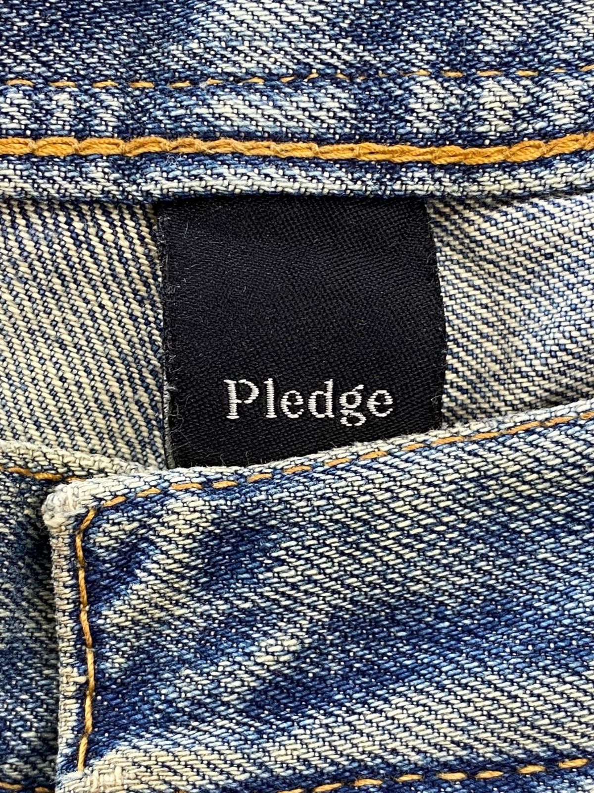 Pledge Pledge Faded Wash Ripped Style Straight Leg Jean Size US 32 / EU 48 - 10 Thumbnail