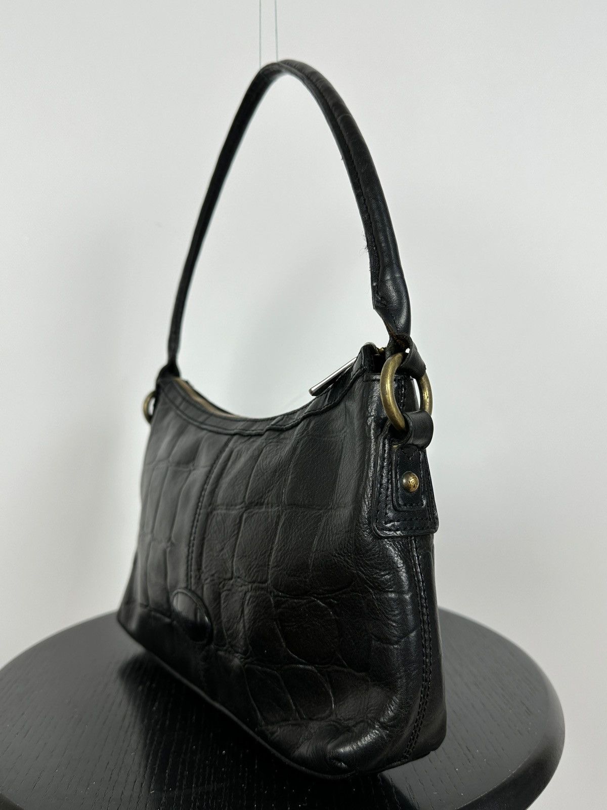 Mulberry Vintage Mulberry Black Leather Handbag Size ONE SIZE - 3 Thumbnail
