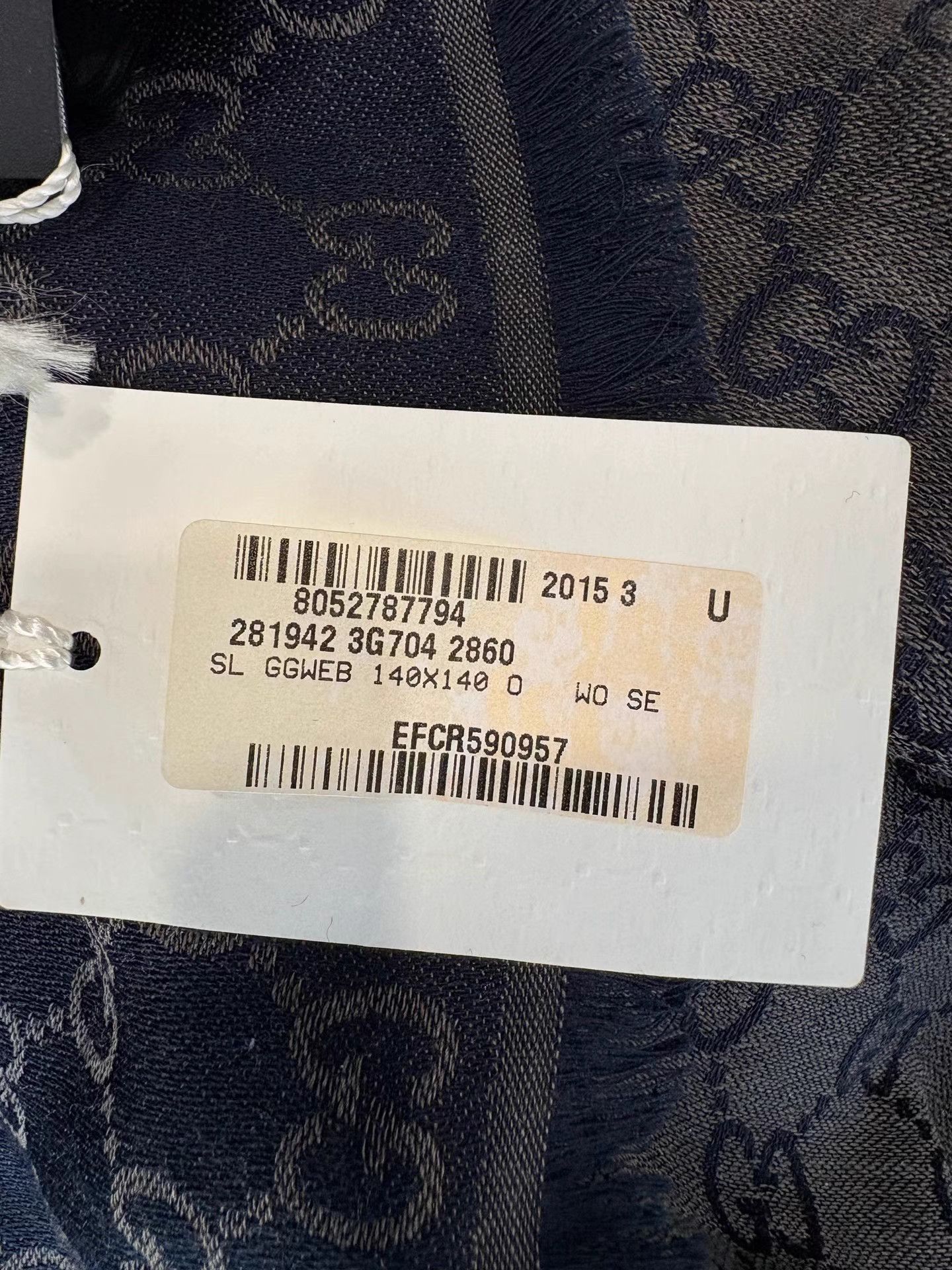 Gucci GUCCI GG Monogram Fringe Scarf Size ONE SIZE - 5 Thumbnail