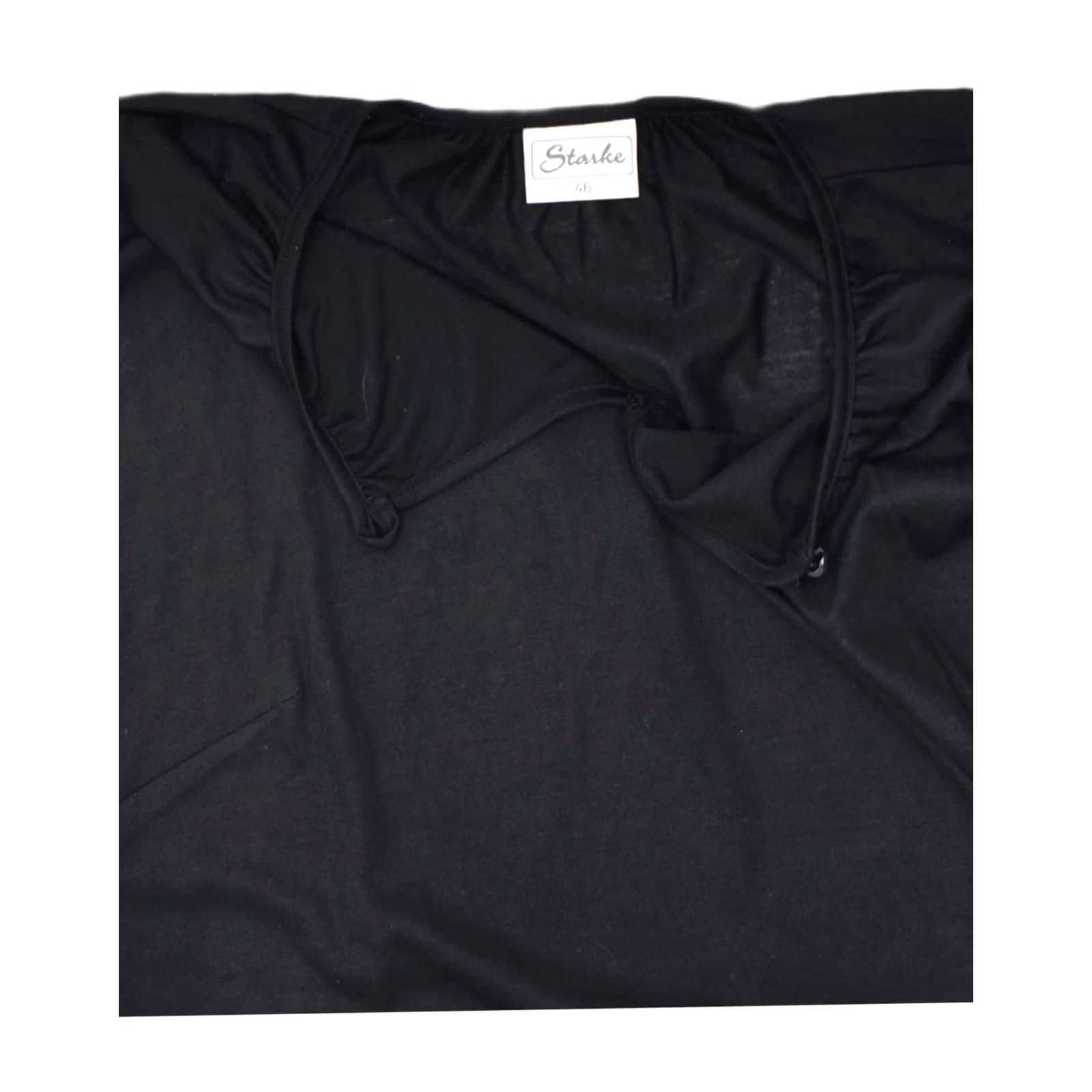 Vintage VINTAGE Womens Blouse Top L Black Polyester IT 46 Size L / US 10 / IT 46 - 3 Thumbnail