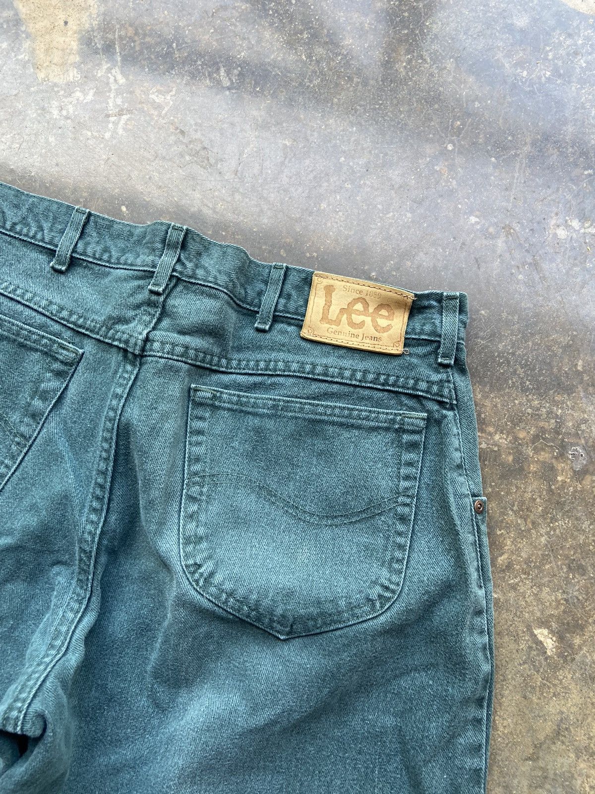 Lee Crazy Vintage Baggy 90’s Forest Green Lee Jeans 36x30 Size US 36 / EU 52 - 2 Thumbnail