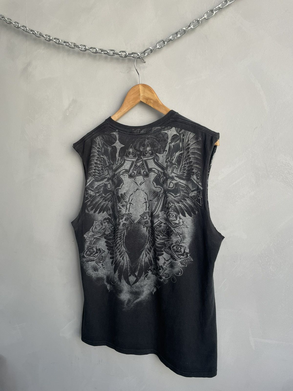 Affliction Faded tank top skull opium affliction style t shirt Size US M / EU 48-50 / 2 - 8 Thumbnail