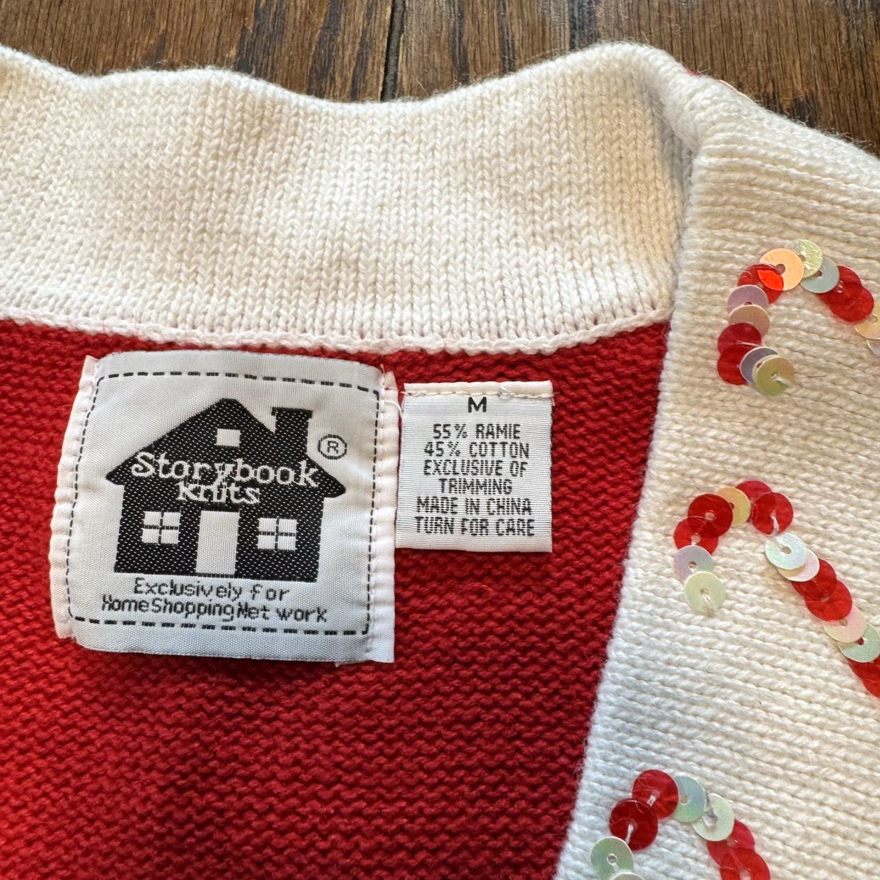 Vintage VINTAGE Storybook Knits Christmas Zip Sweater Women’s Medium Cardigan Knit Size M / US 6-8 / IT 42-44 - 6 Thumbnail