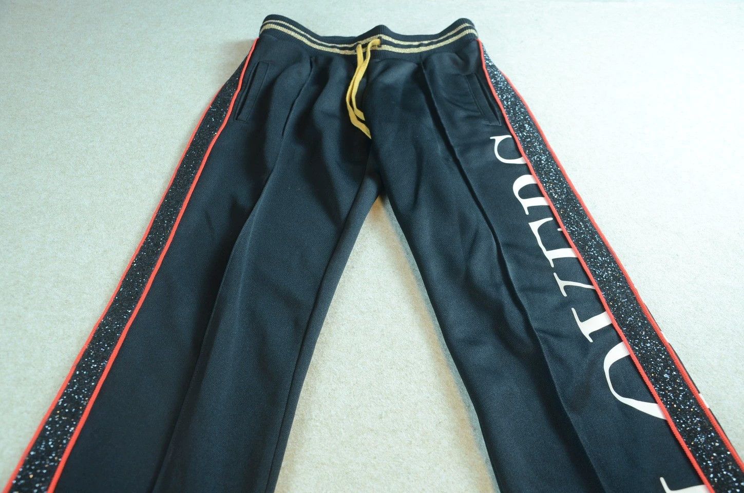 Amiri Amiri Lovers Black Crystal Sweatpants Size US 29 - 4 Thumbnail